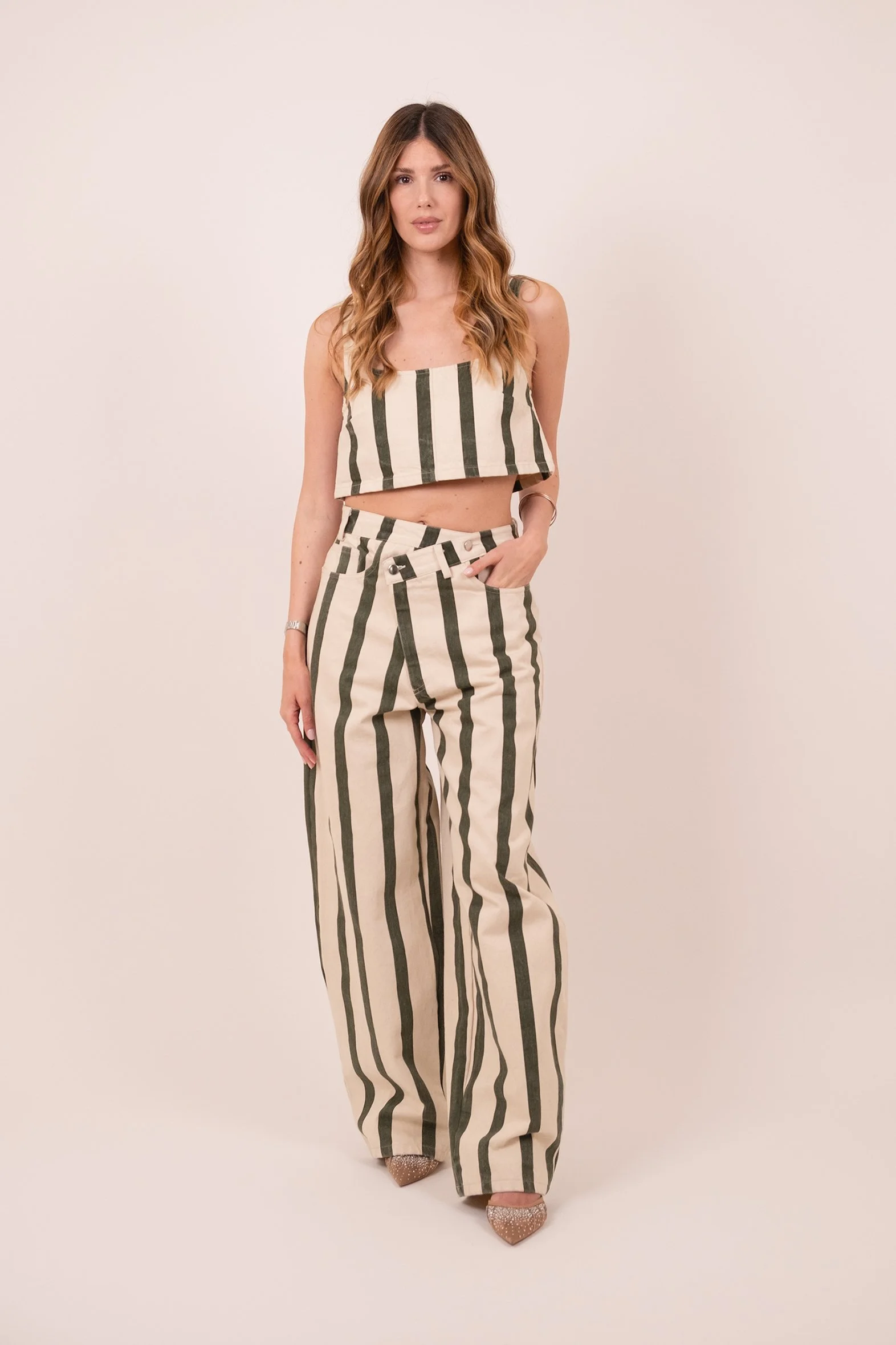 COMPLETO STRIPE DENIM