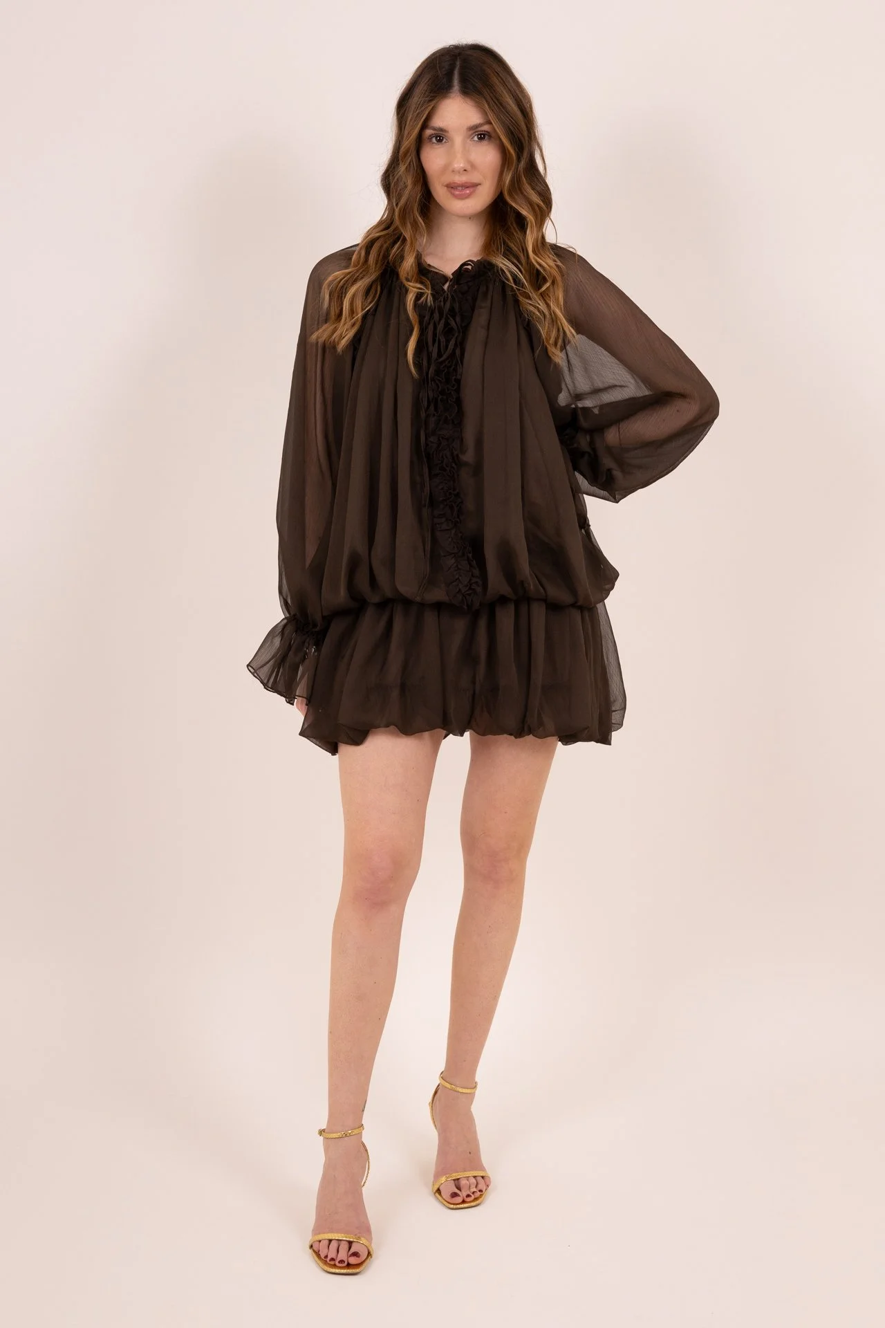 MINI DRESS BROWN