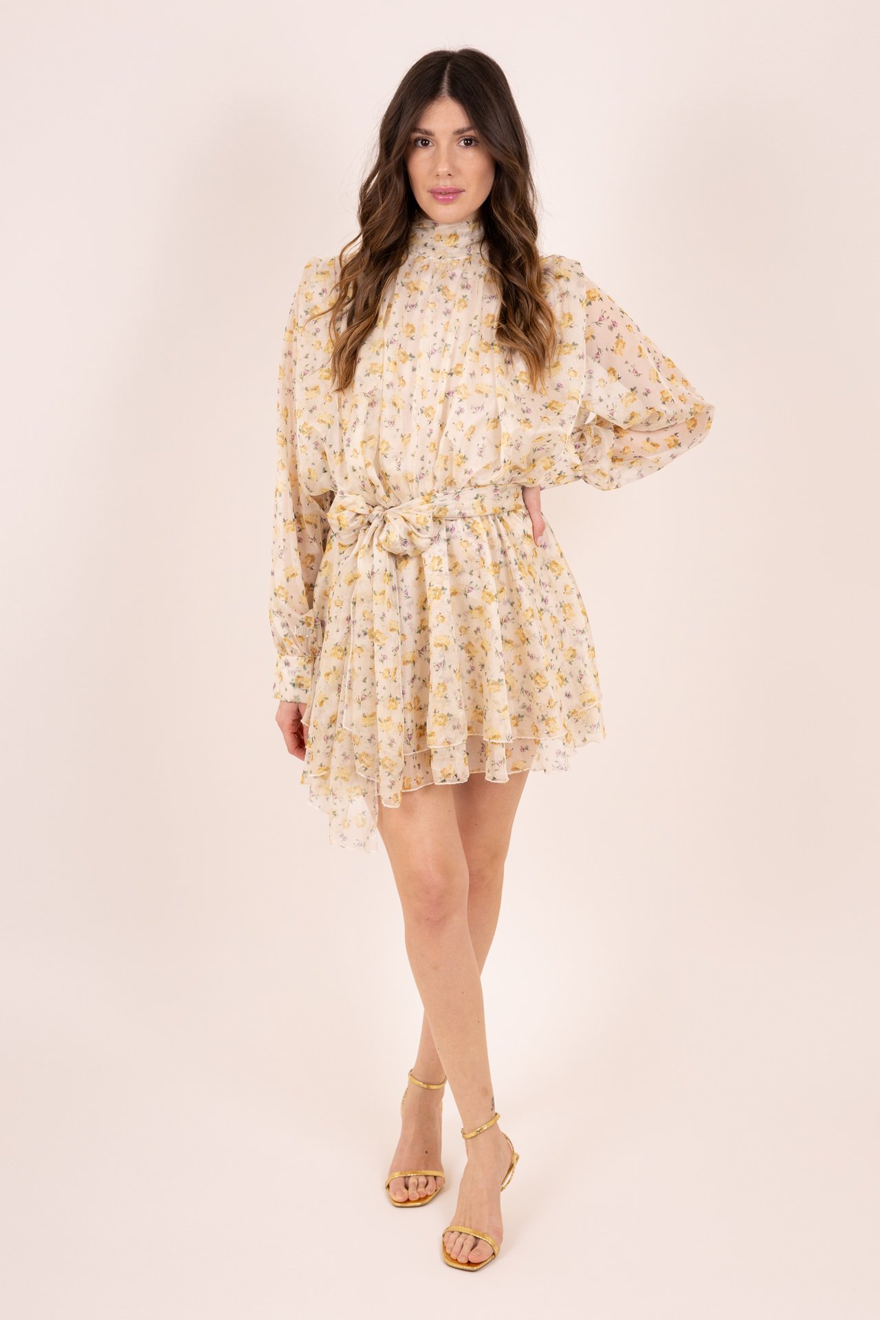MINI DRESS FLOWER YELLOW
