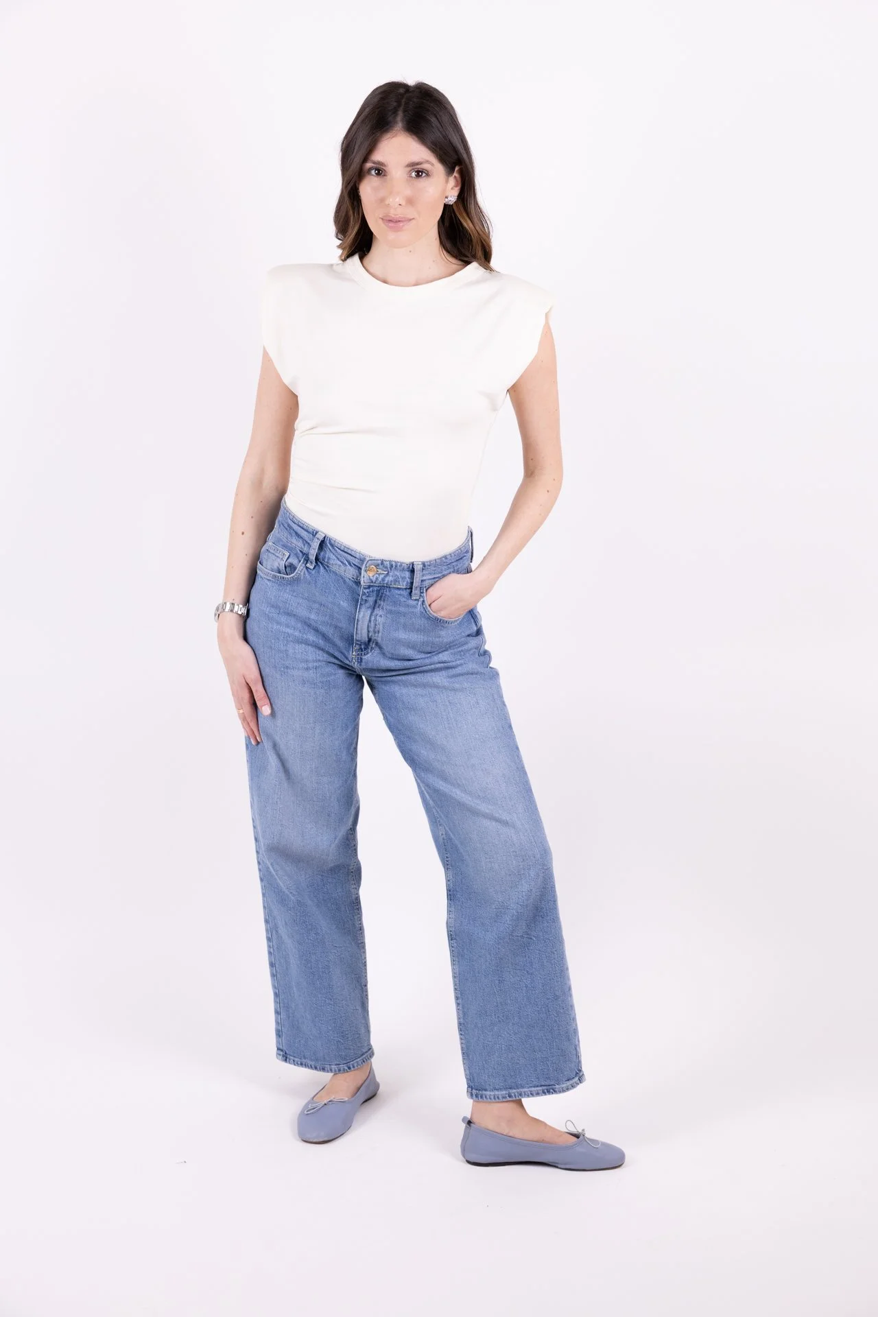 T-SHIRT SPALLINE WHITE