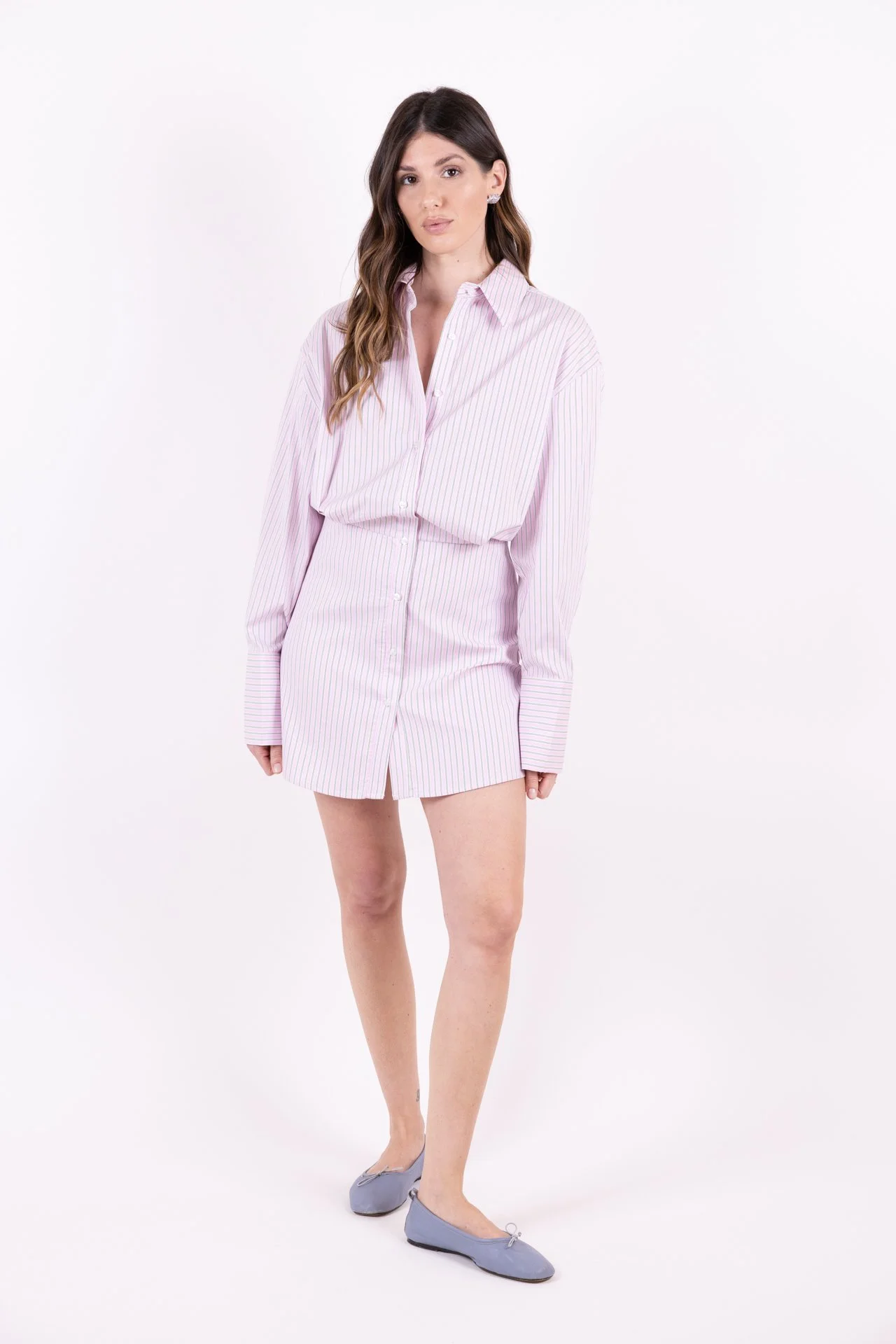 MINI DRESS CAMICIA ROSA