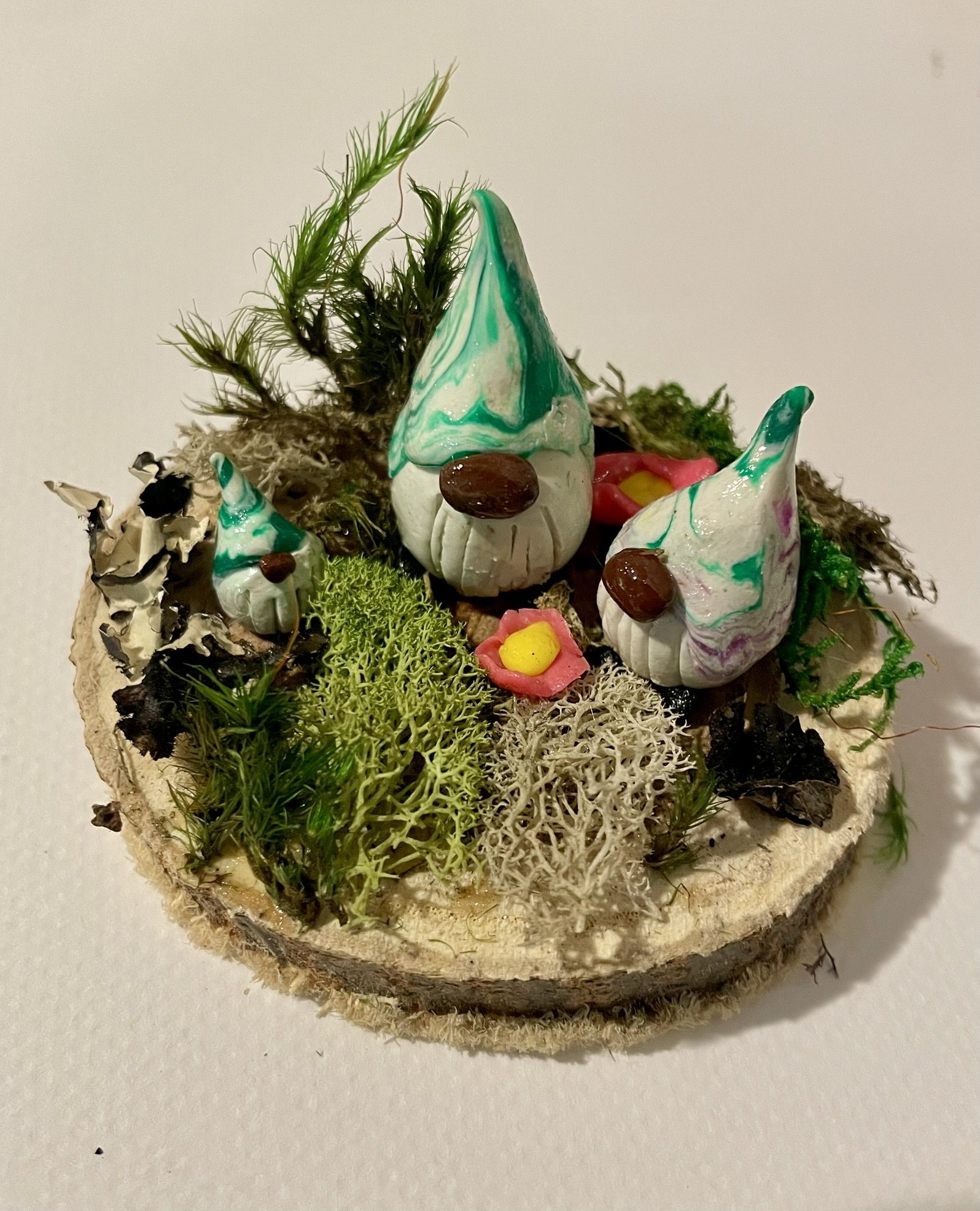 Miniature Gnome Desk Mates Blue Caps