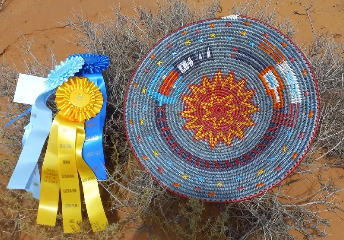 Sally j black basket weaver navajo fire God basket 2.jpg
