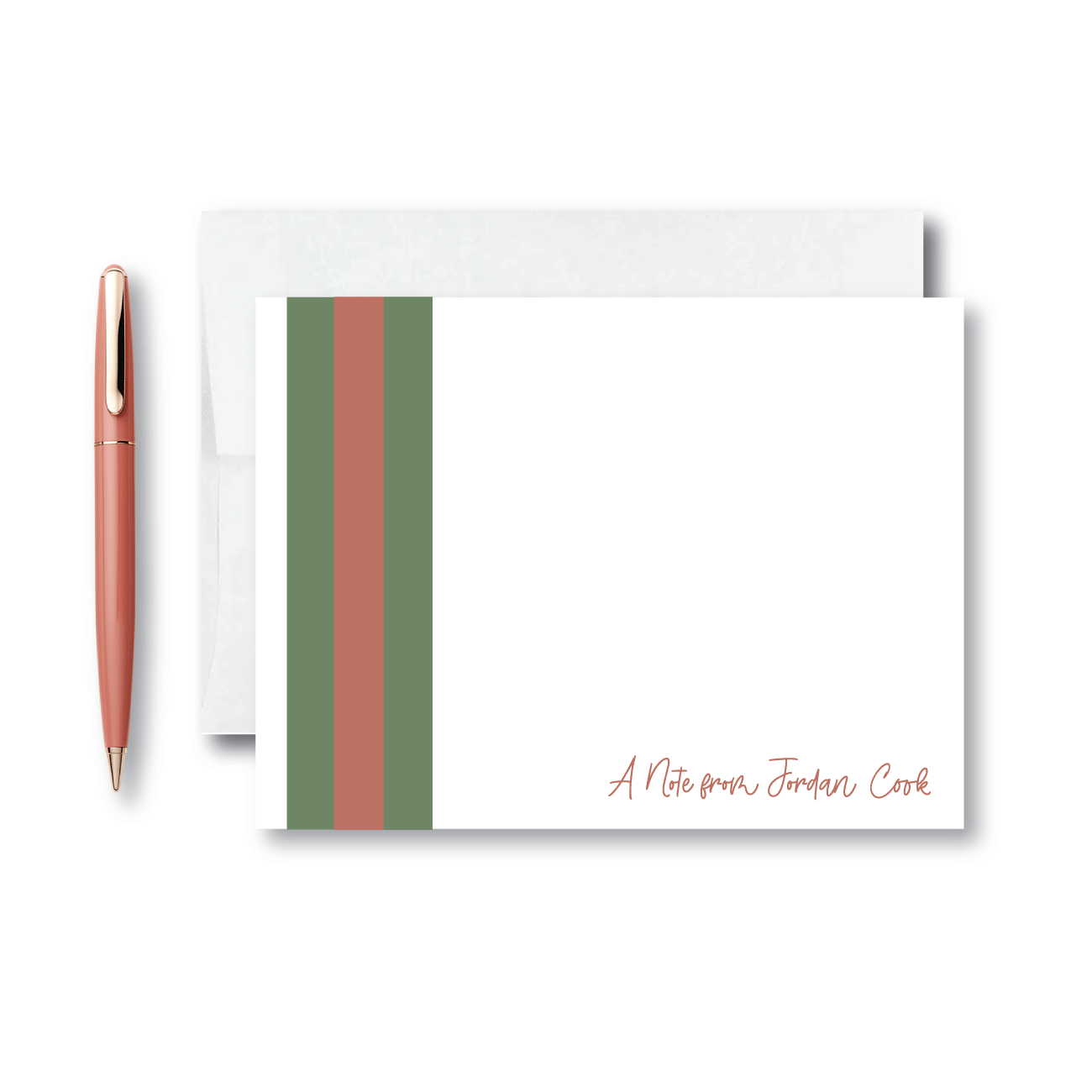 A Note From...Three Stripe Vertical Banner - Set of 10 - A6