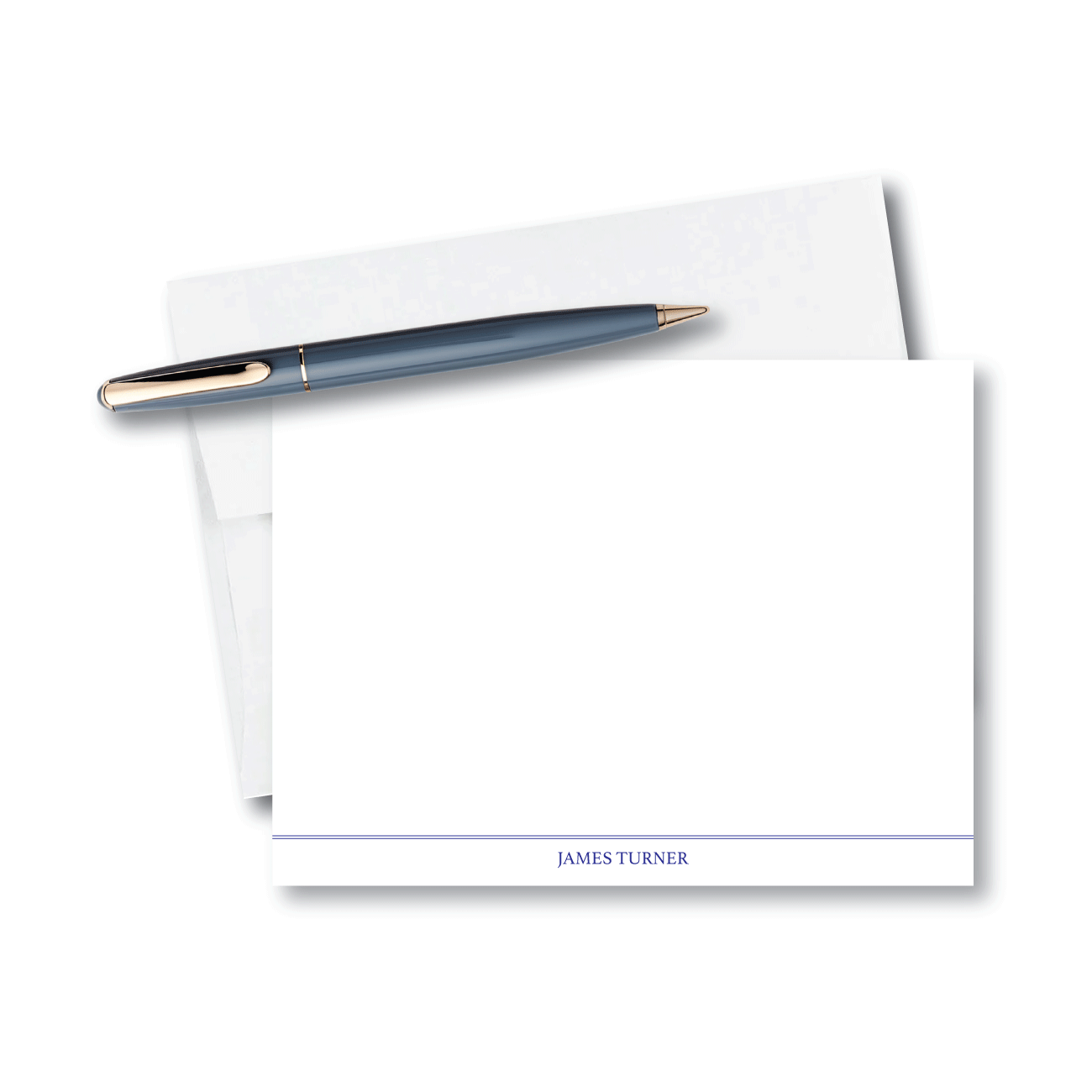 Name with Horizontal Pin Stripes - Set of 10 - A6