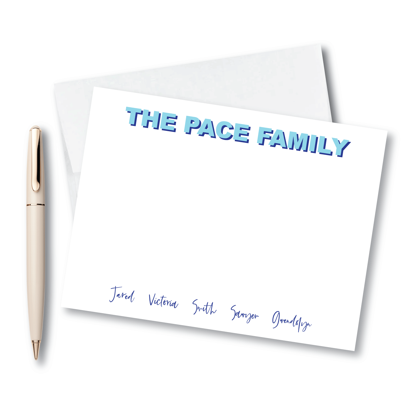 Bold Print Family featuring Names - Set of 10 - A6