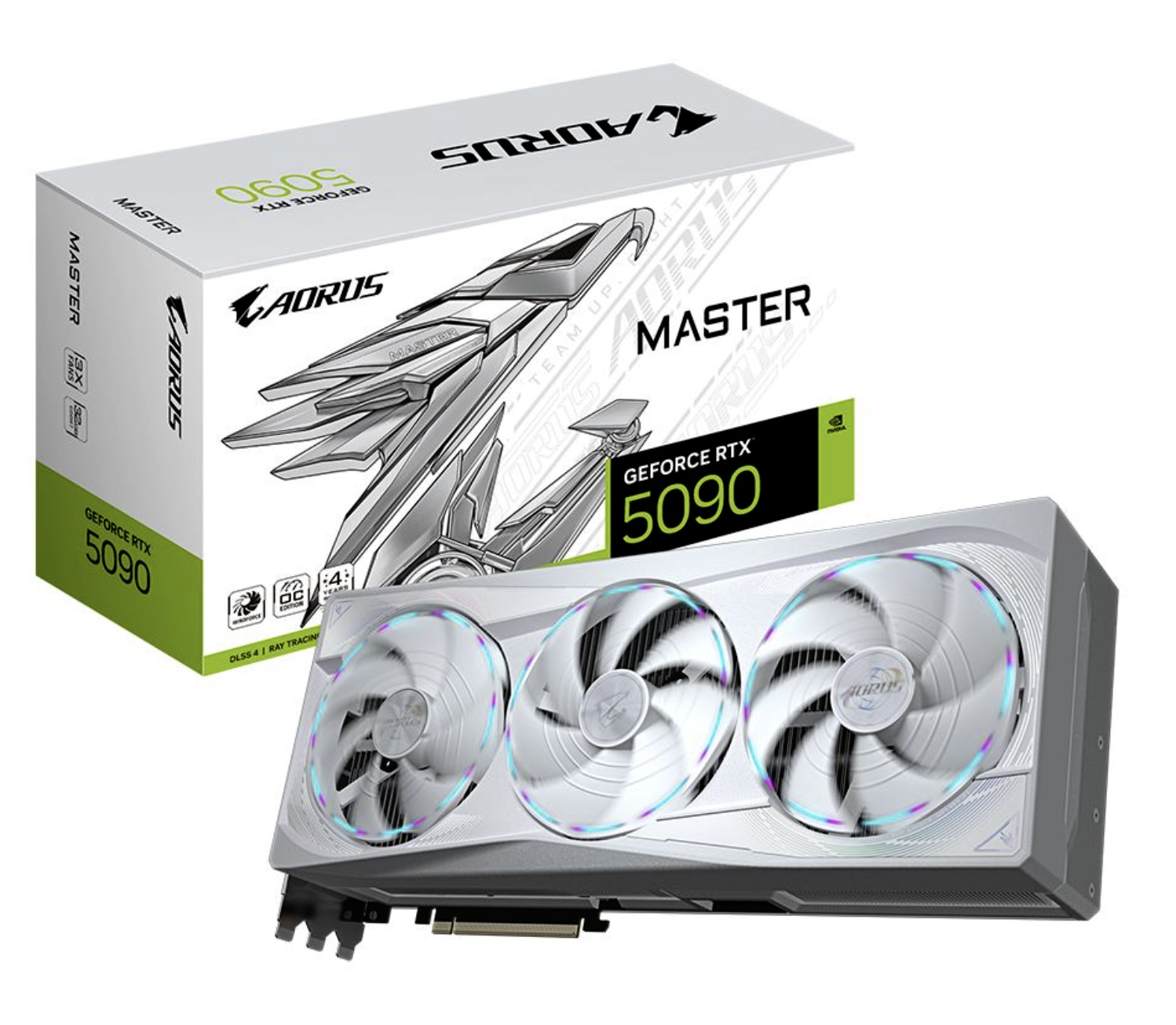 Gigabyte NVIDIA GeForce RTX 5090 MASTER ICE Overclocked Triple Fan 32GB GDDR7 PCIe 5.0 Graphics Card
