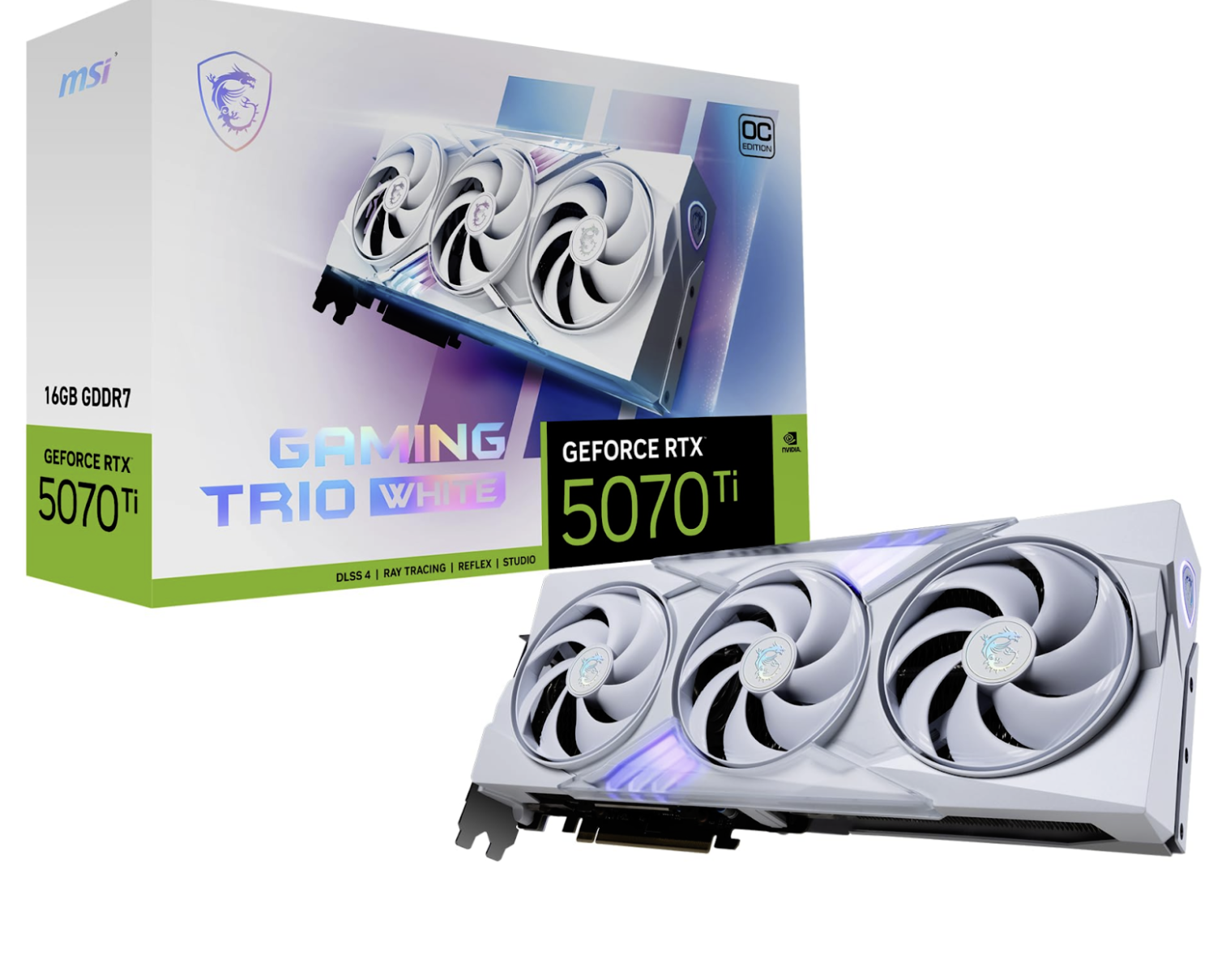 MSI GeForce RTX 5070 Ti 16G GAMING TRIO OC WHITE
