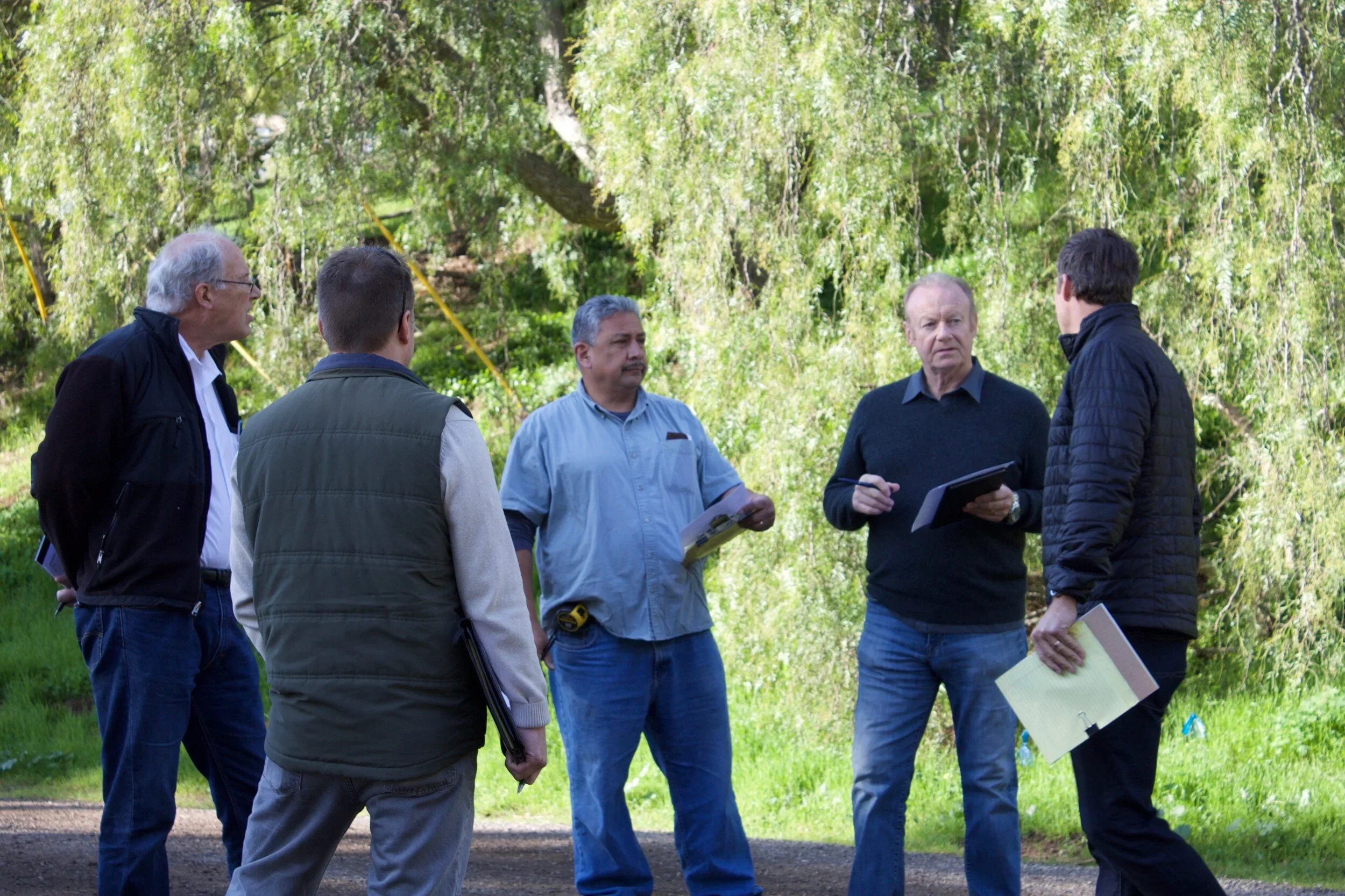 Gavin leading a project meeting with David