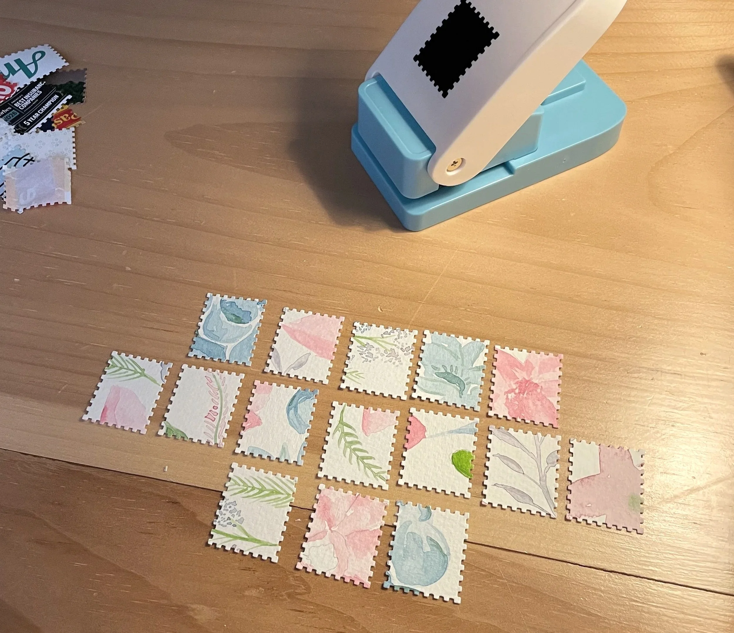 Itty bitty watercolor stamps