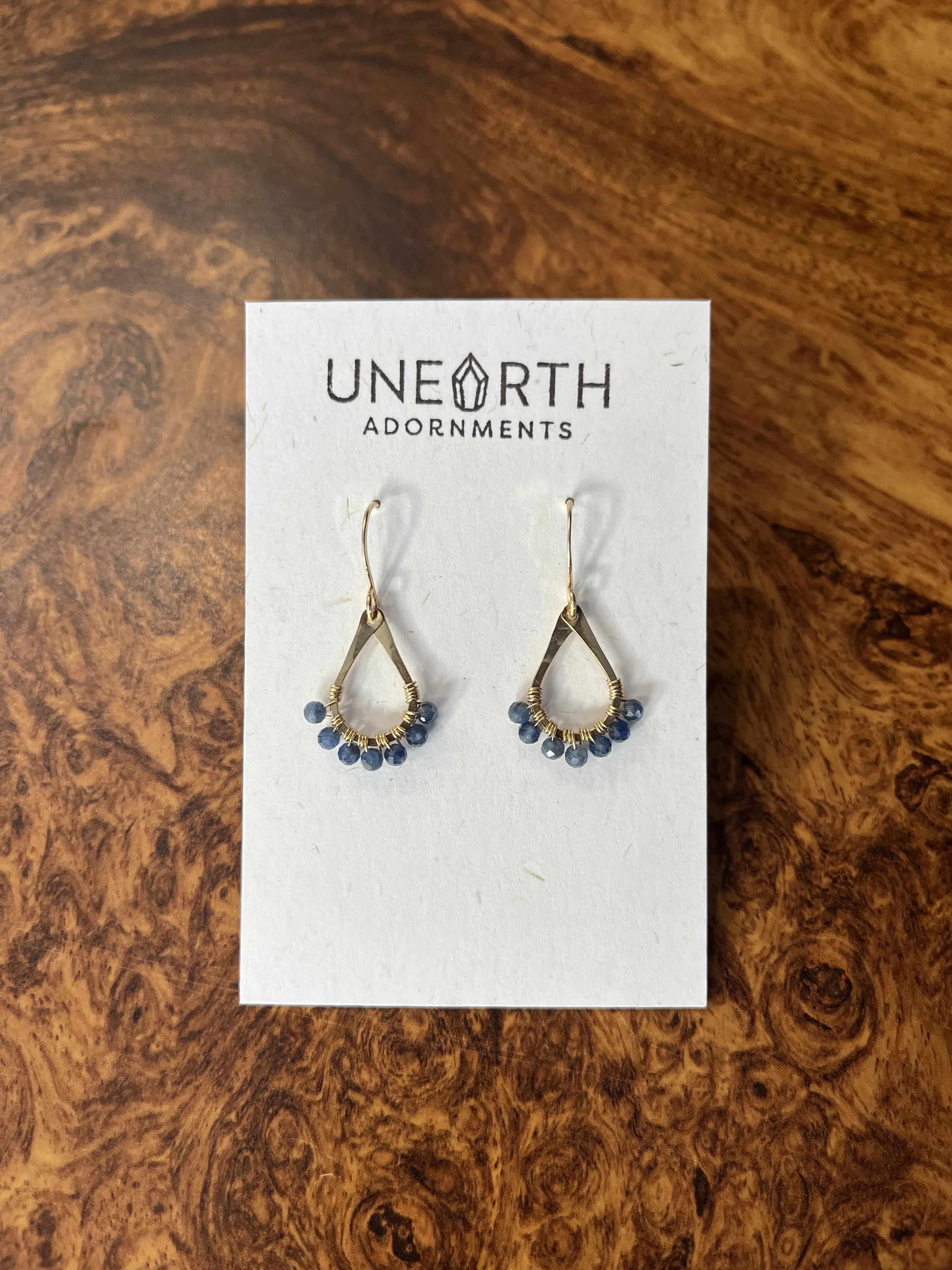 Sapphire Beaded Droplet