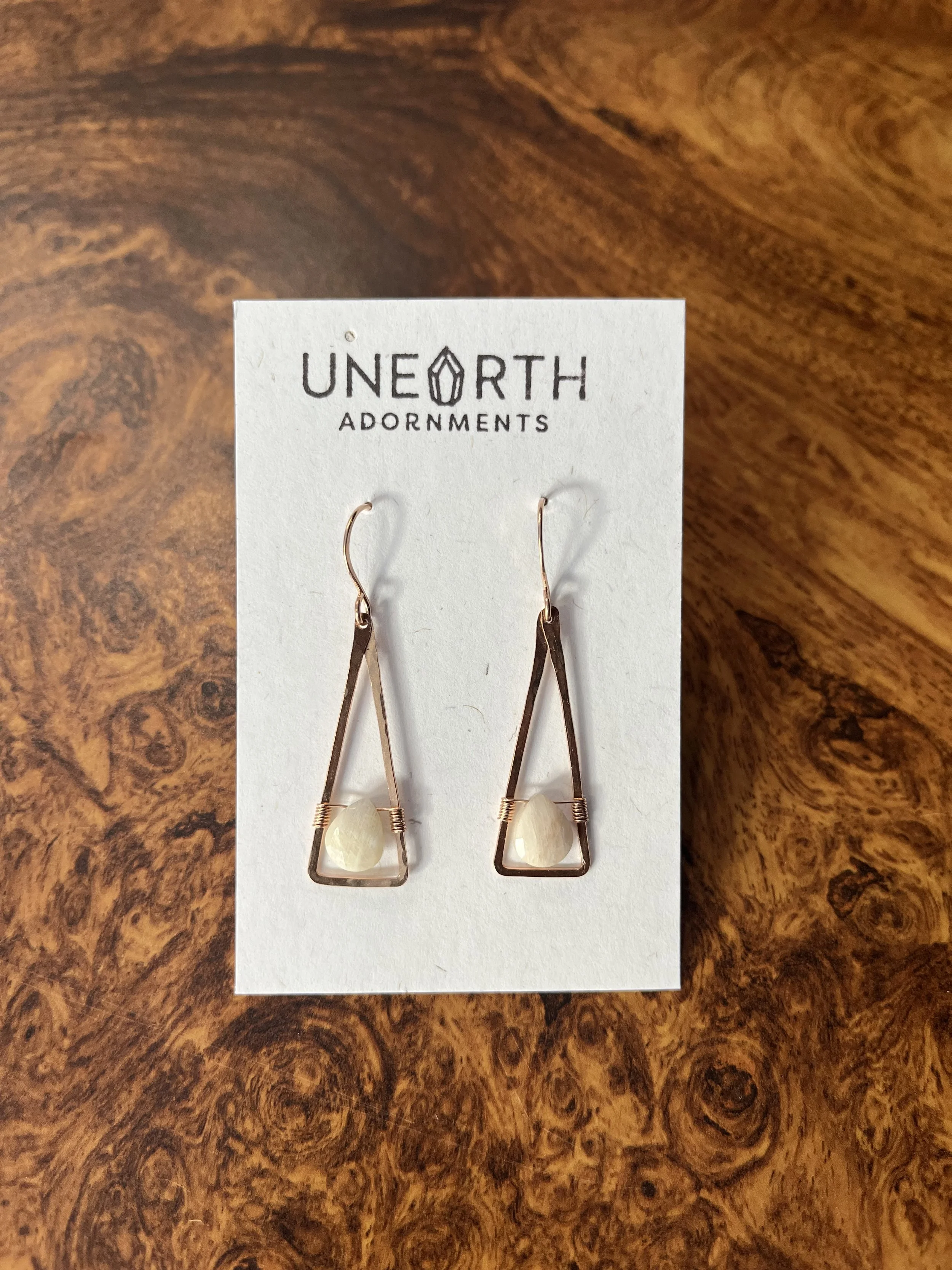 Moonstone Suspended Triangles