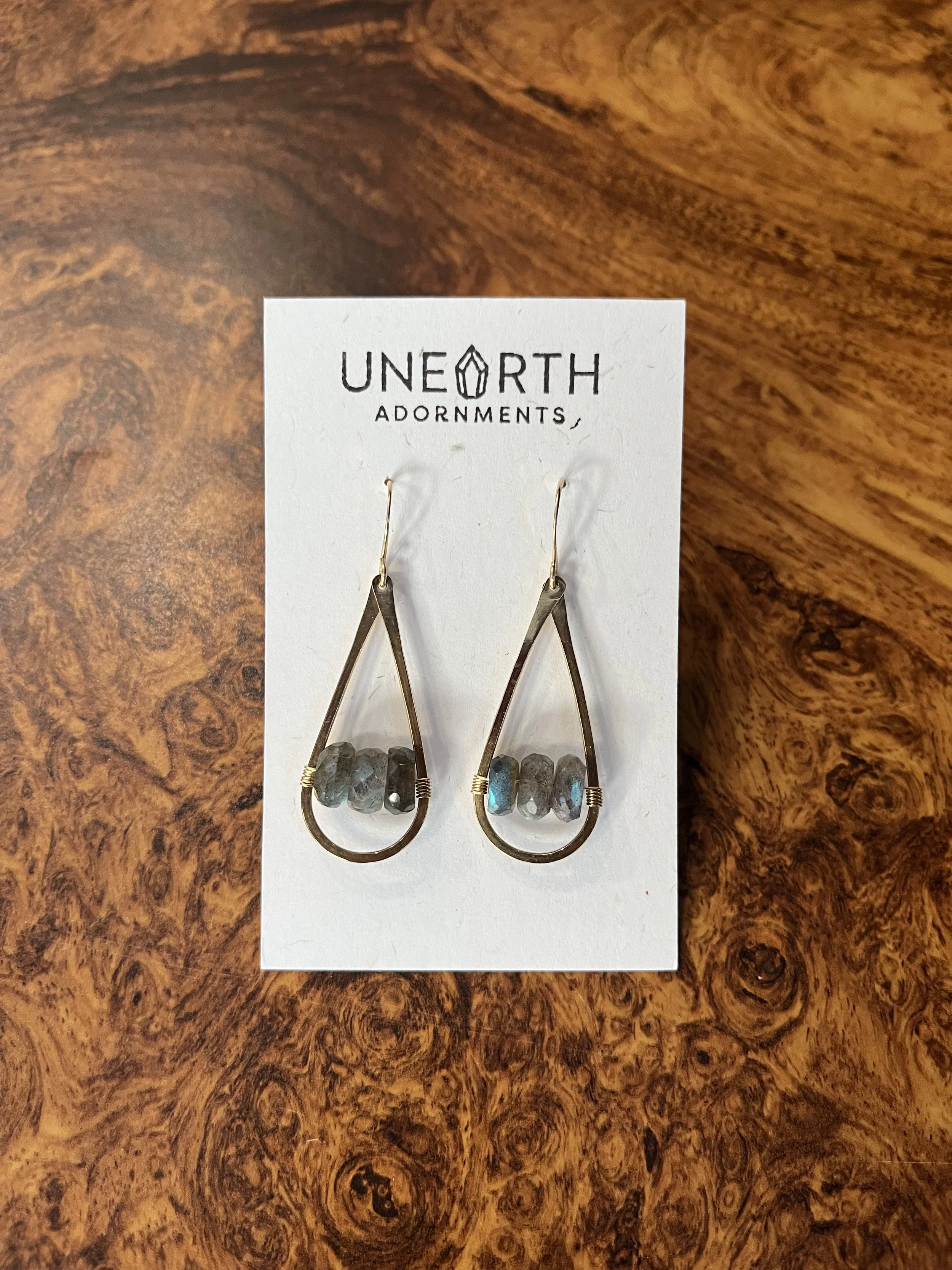 Labradorite Rondelle Teardrop