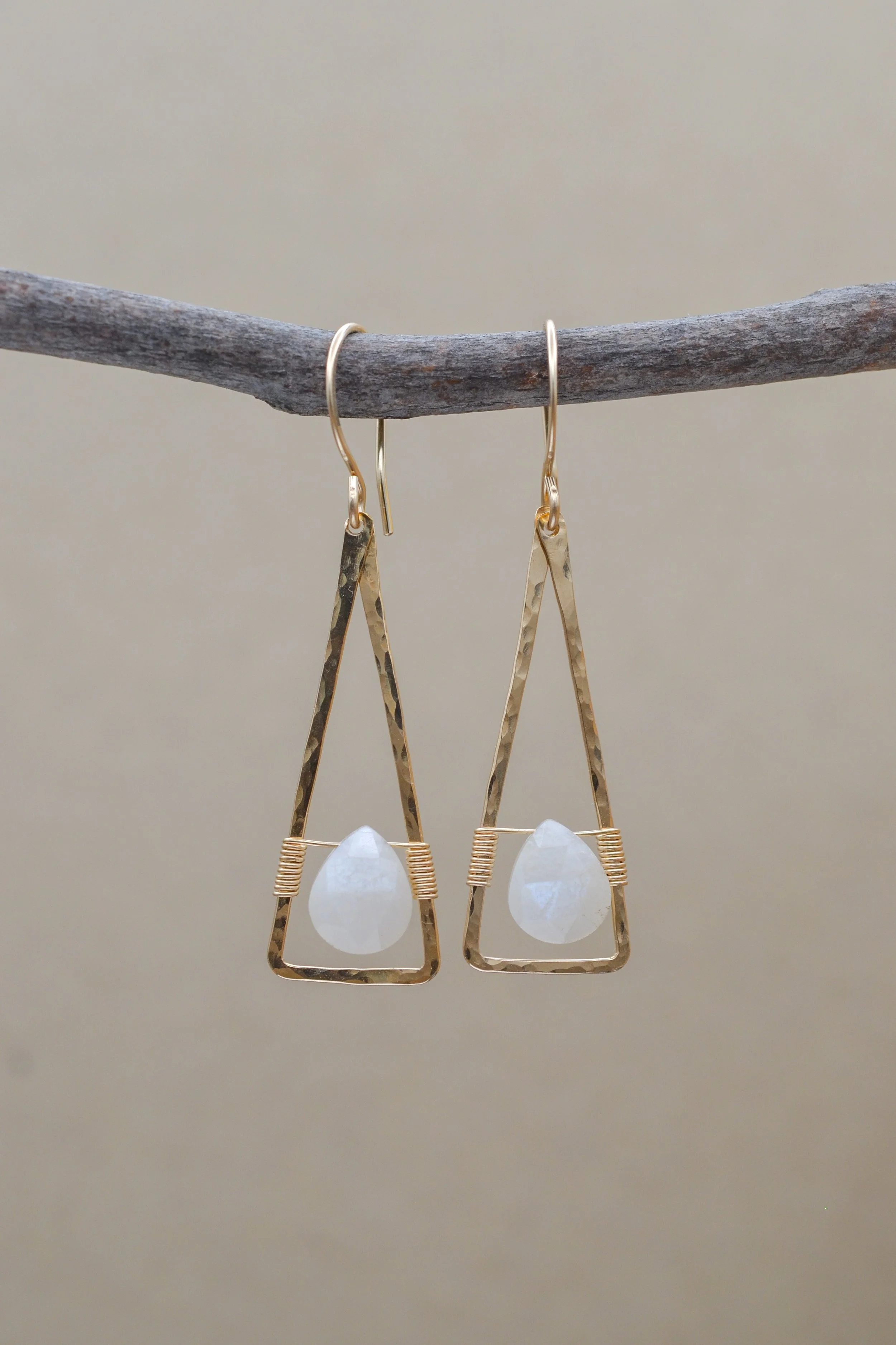 14k gold-filled moonstone earrings