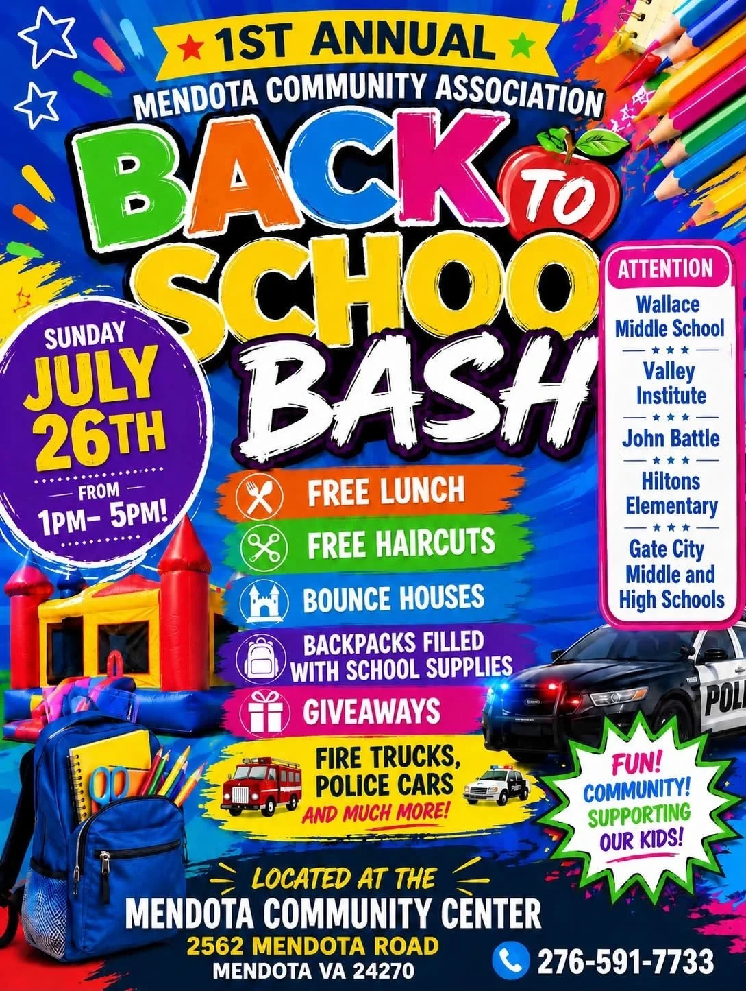 1st Annual MCA Back To School Bash