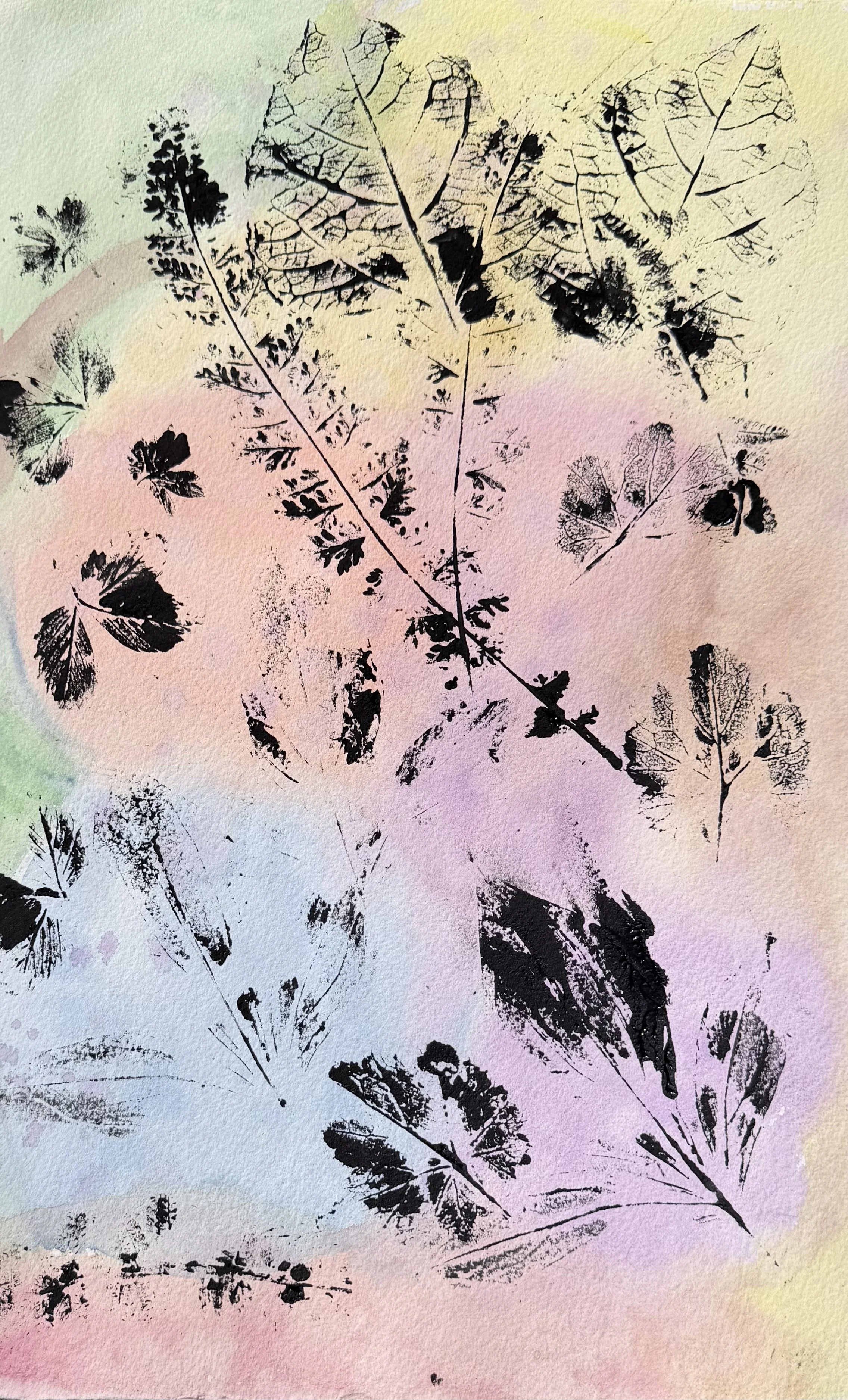 Free Children's Class: Leaf Printing on Watercolor