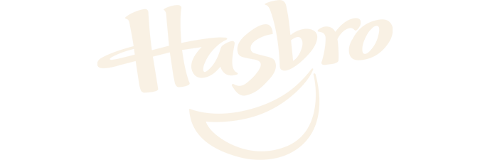 Hasbro logo in white text on a black background.