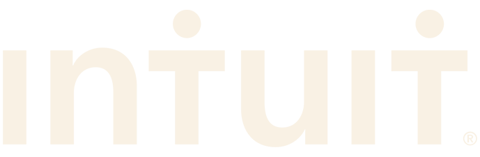 Close-up of the word 'intuit' in white text on a black background.