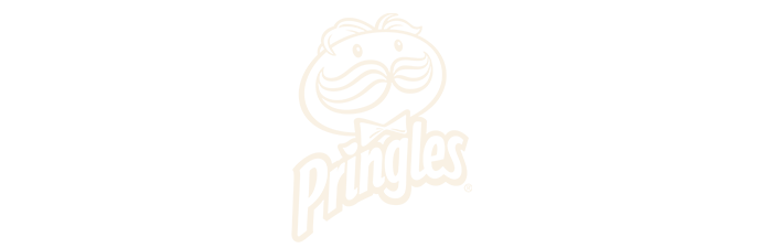 Pringles logo with a cartoon mascot and brand name on a black background.