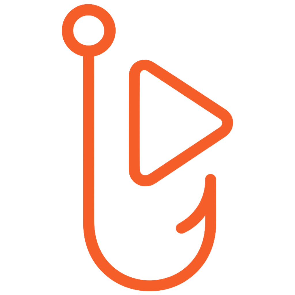 Icon of a paperclip with a play button inside.