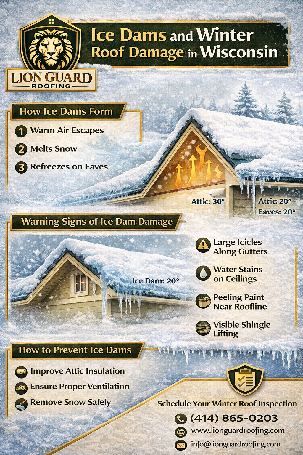 Ice Dams and Winter Roof Damage in Wisconsin