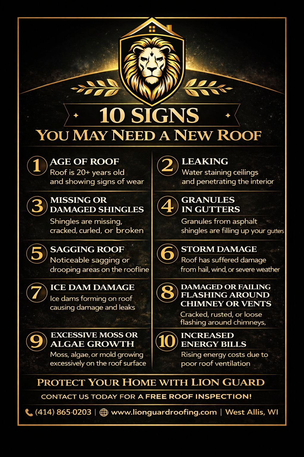 10 Signs You Need a New Roof in Wisconsin