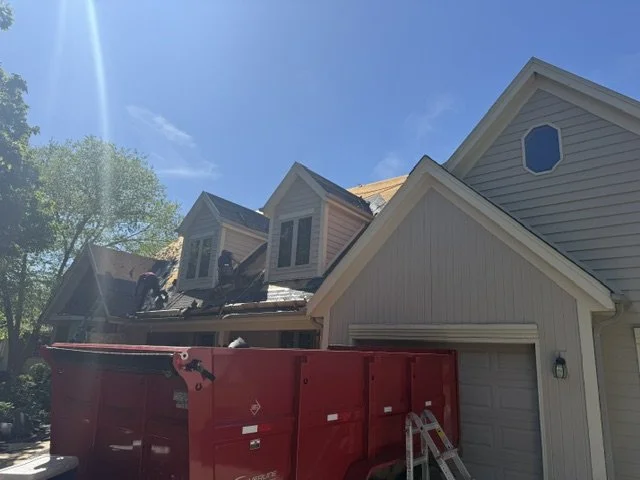 dumpster for roofing materials