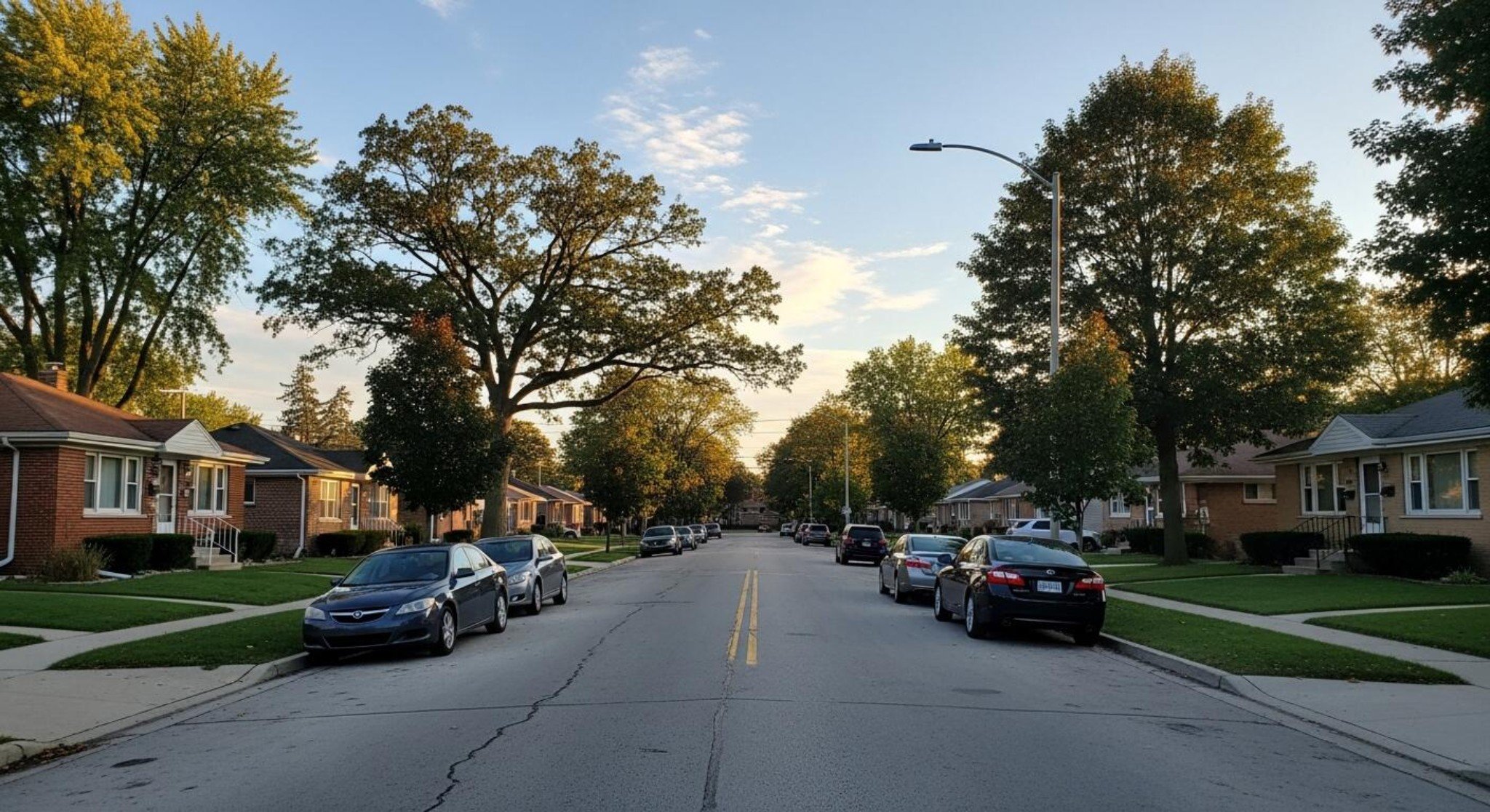 Residential neighborhood in Glendale, Wisconsin where Lion Guard Roofing provides roof inspections and replacement services