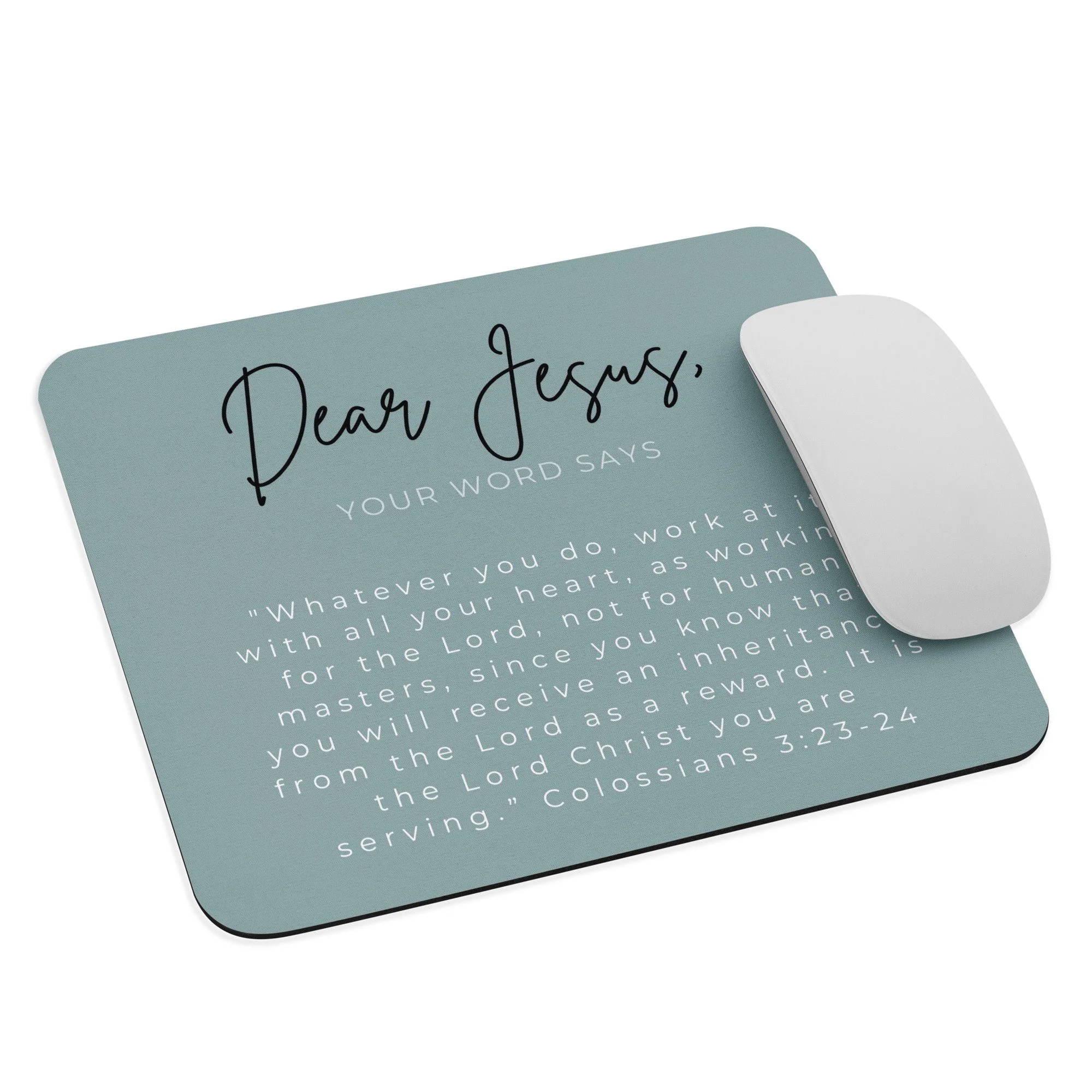 "Working for the Lord" Mousepad