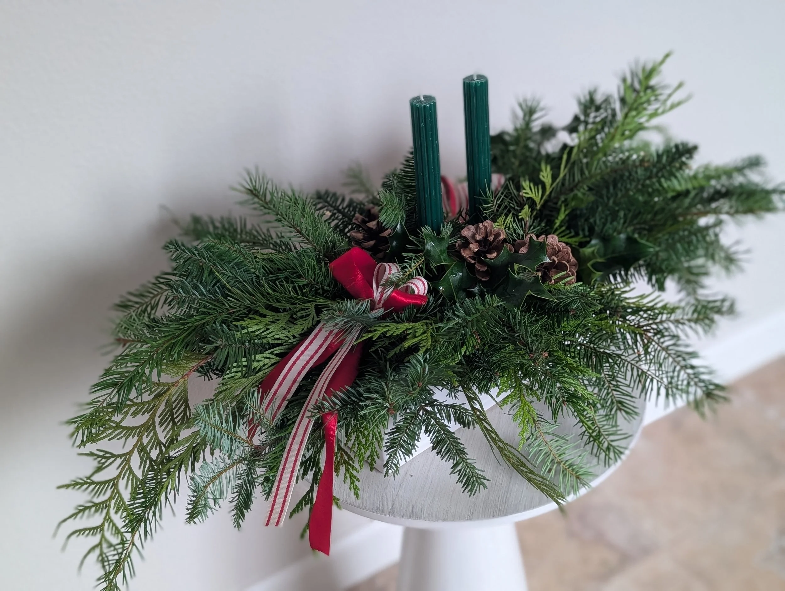 Holiday Center Piece with Candles