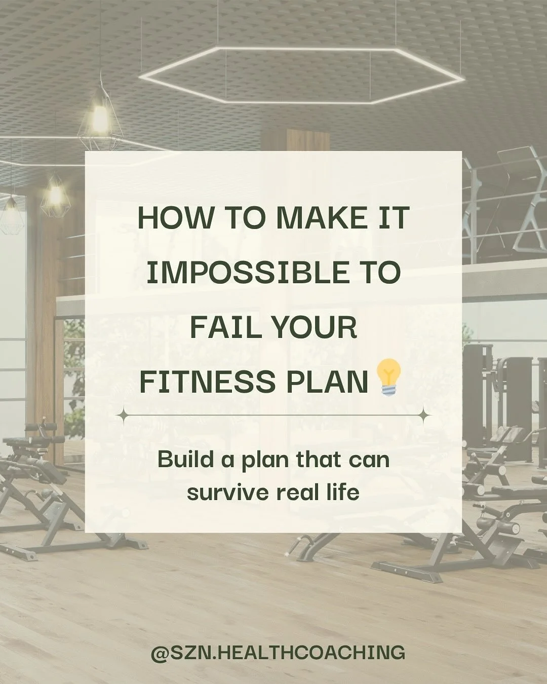 Most people don’t “fail” their plan — their plan just wasn’t built to make it impossible to fail😤
These are the five rules I use with every SZN client to keep progress steady and sustainable 😌
Are you tired of starti