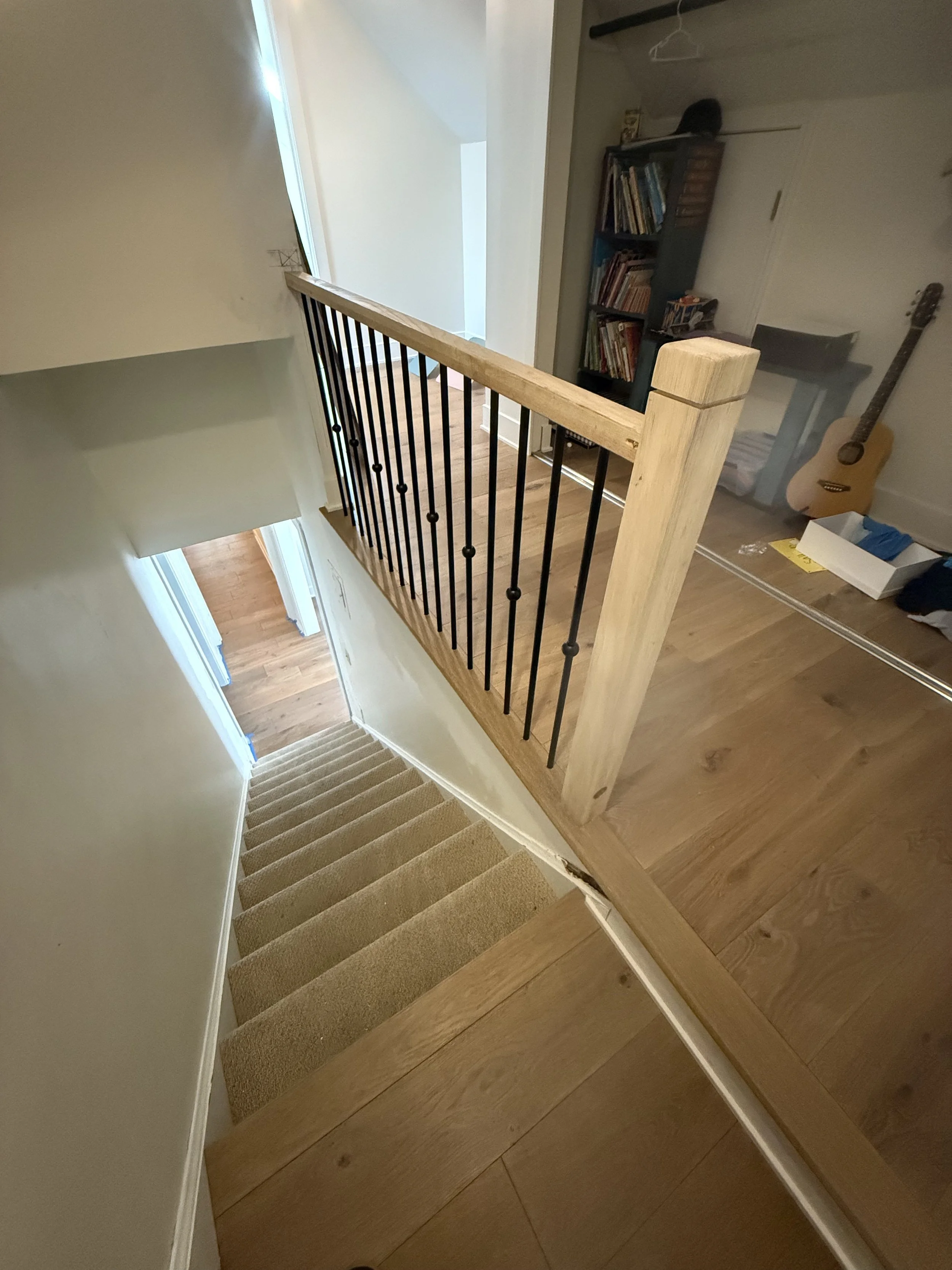 Modern Stair rail and baluster install
