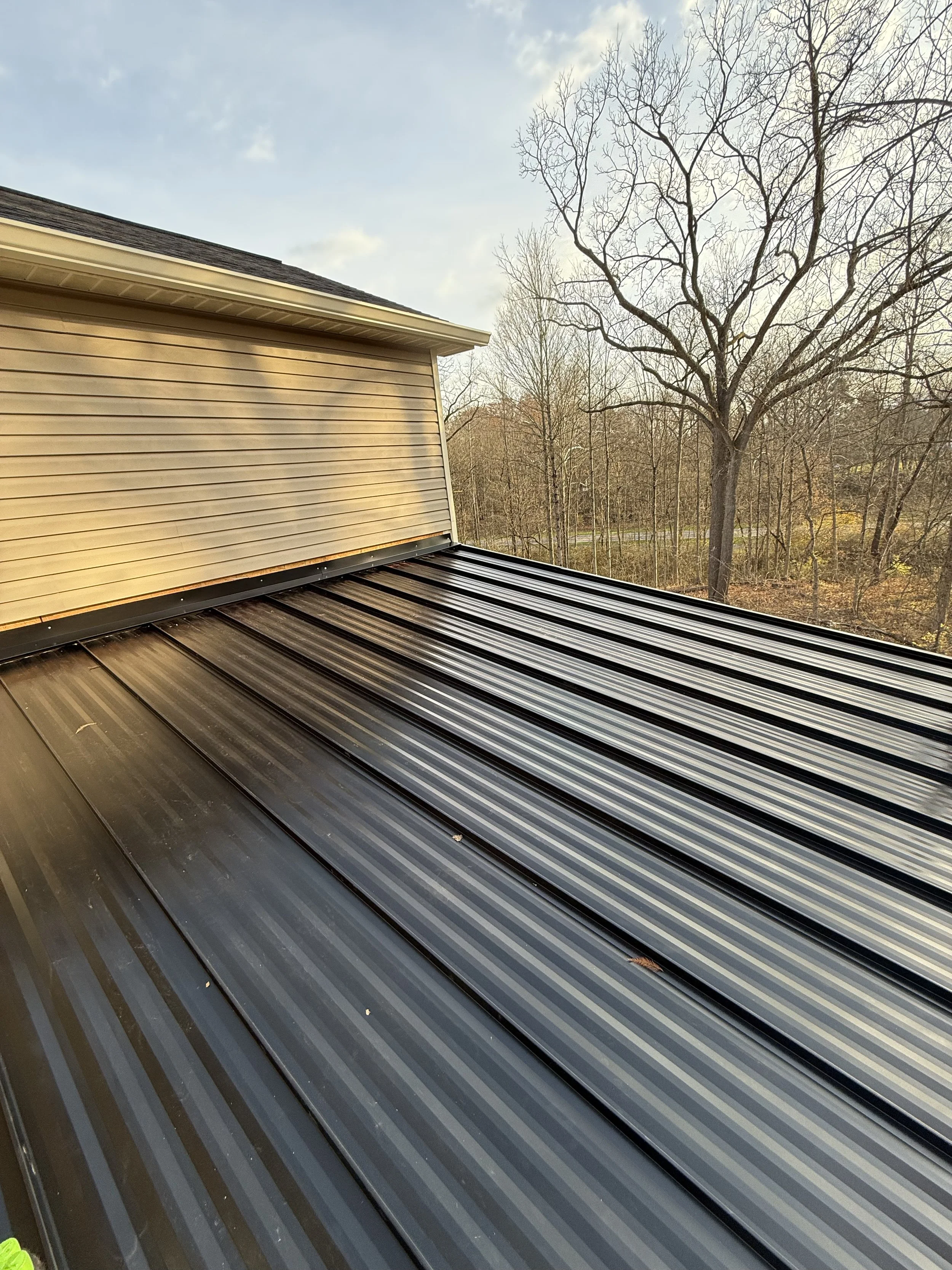 Subtle Standing Seam Metal Roofing