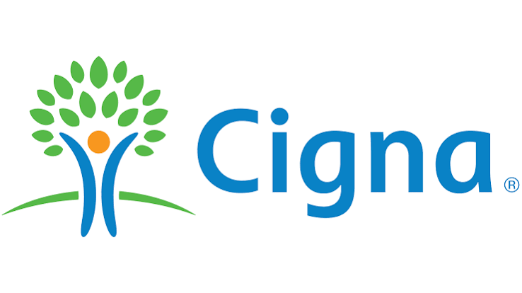 Cigna logo with stylized tree figure and text