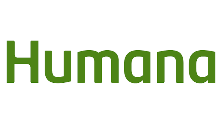 The word "Humana" written in large green letters on a white background. Accepted at Stream Valley Dental.