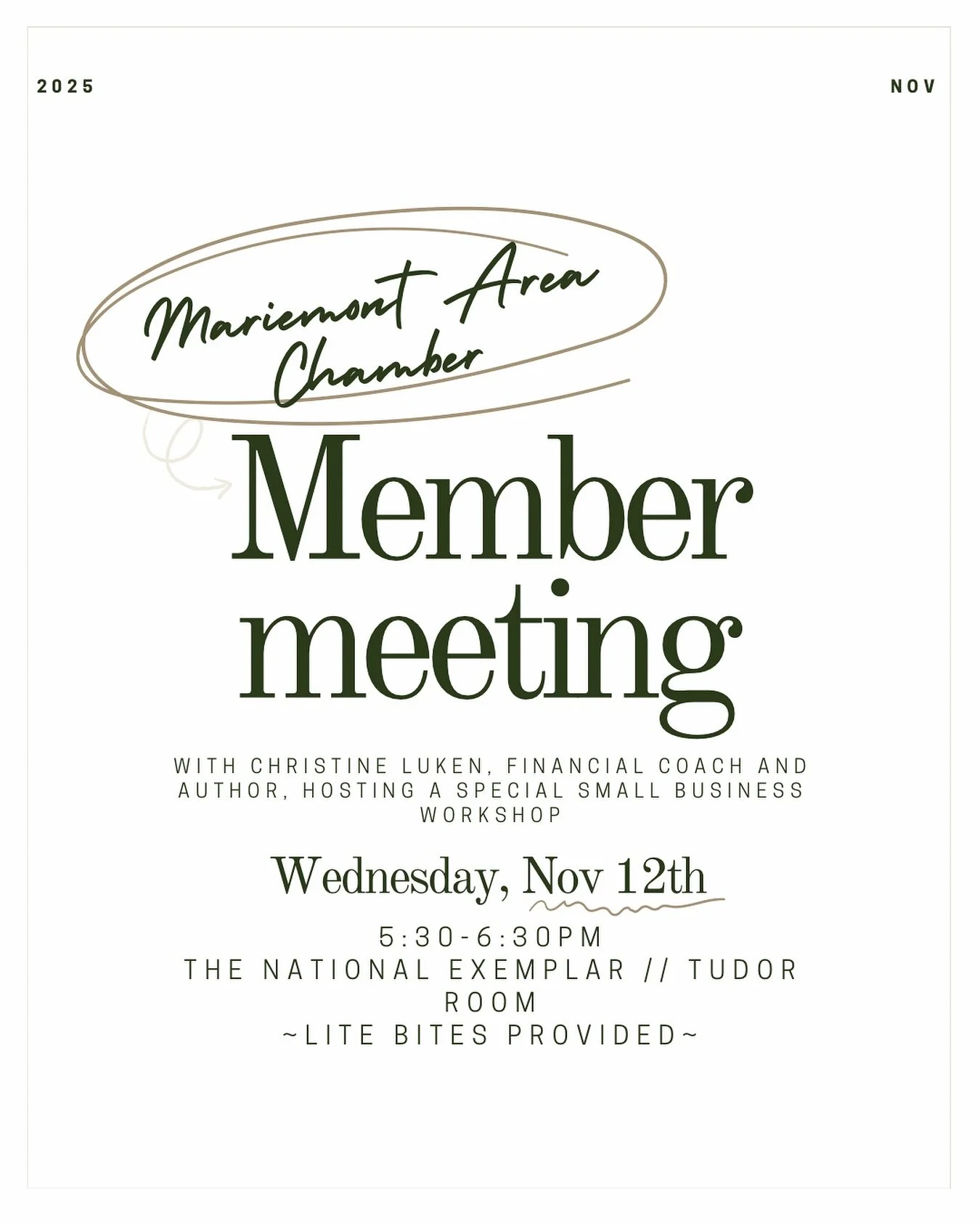 You won&rsquo;t want to miss our members only meeting on 11/12 with @christineluken ! 
She&rsquo;ll be teaching her exclusive &ldquo;The Wheel of Money&rdquo; workshop and how it&rsquo;s the key to a balanced and thriving business. You&rsquo;ll disco