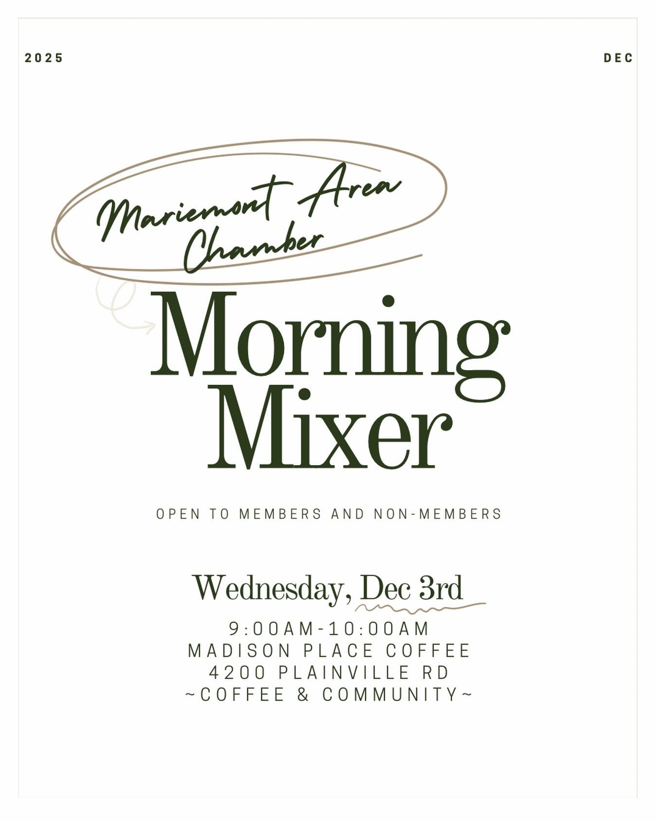 Tomorrow morning!
Own a business or have a friend with a business? Join us for coffee ☕️✨