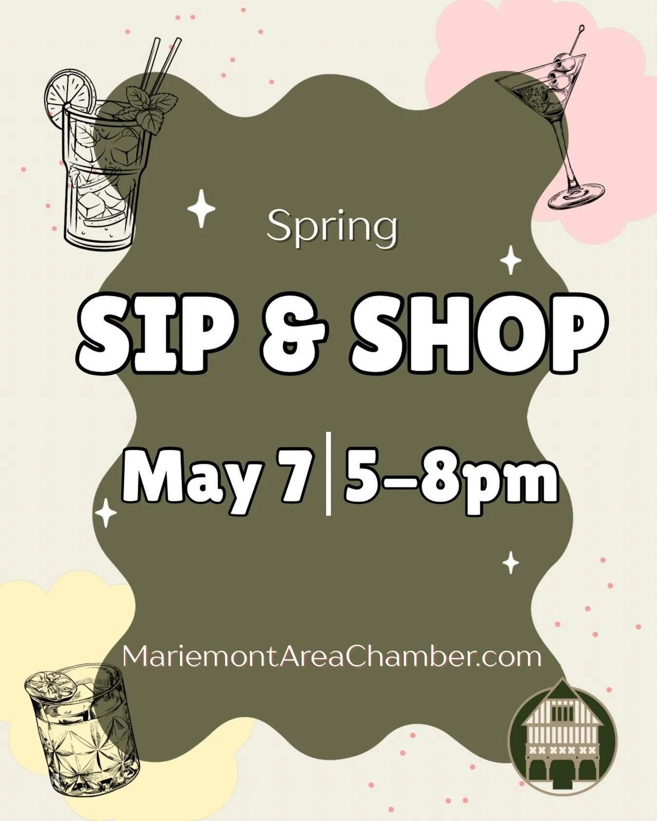 Save the date for our Spring Sip &amp; Shop🍹🍷🍸
Thursday May 7th 
5-8pm
.
.
.
more info to come!