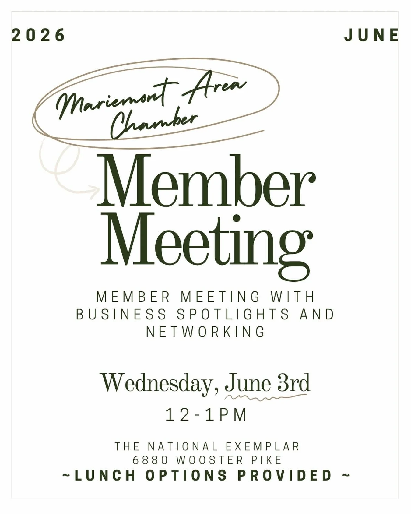 Next week is our next member meeting lunch! 
12-1pm 
National Exemplar
Be there 😎