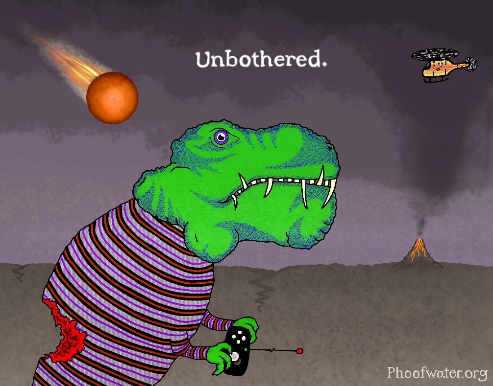 Unbothered. Dino Sticker