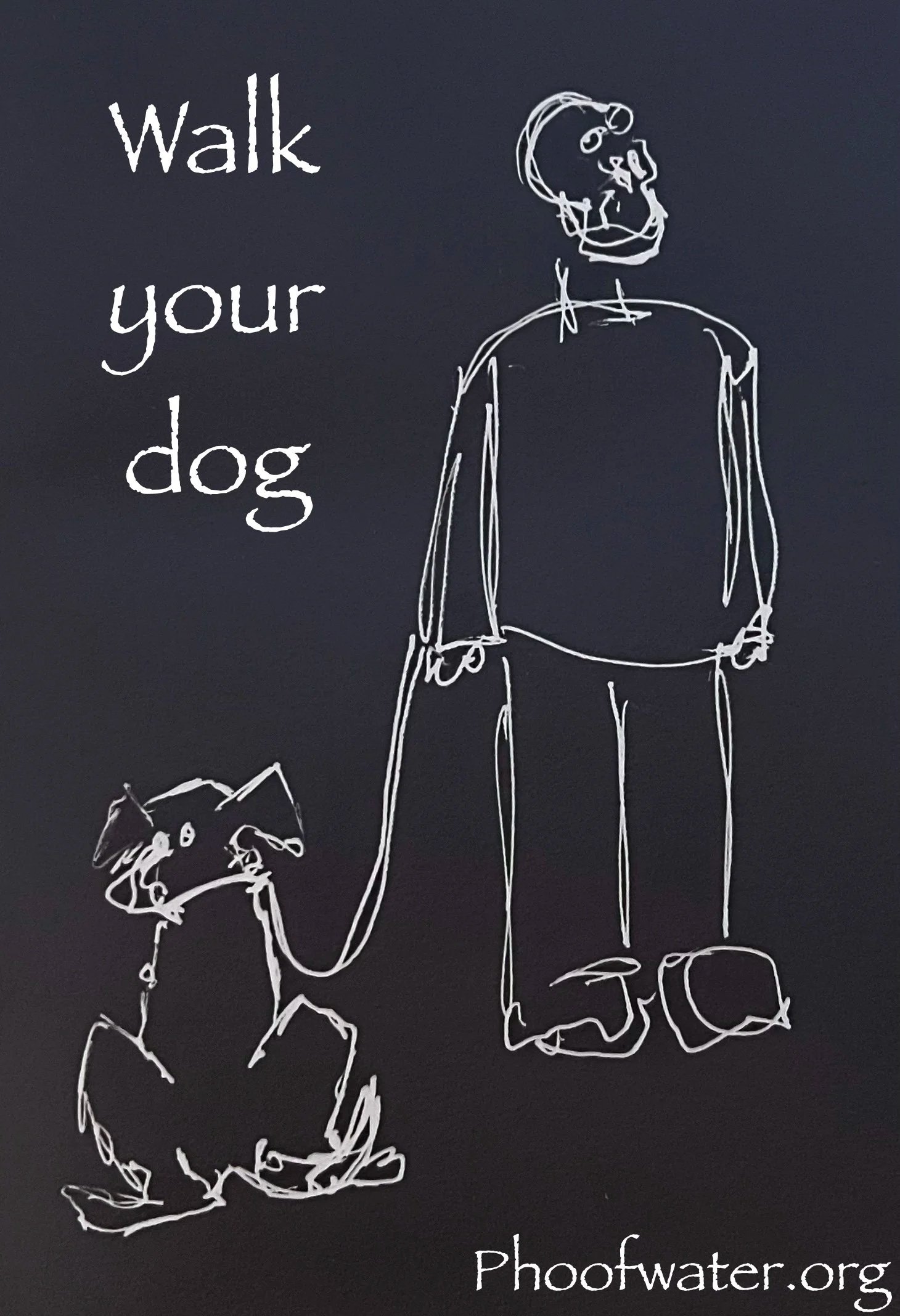Walk your dog sticker