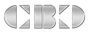 Black background with white stylized letters reading 'CBD'.