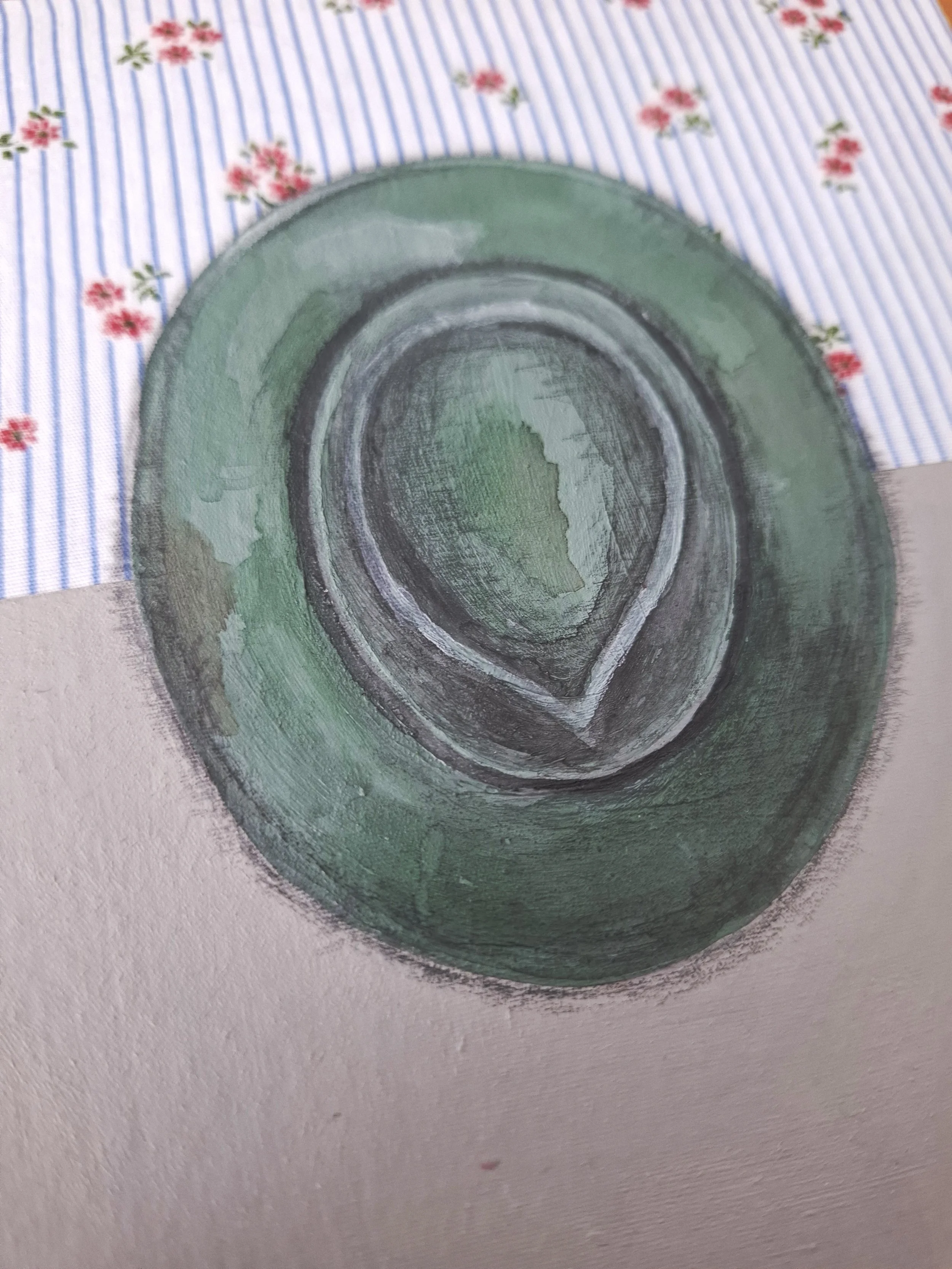 Green well worn hat - detail.jpg