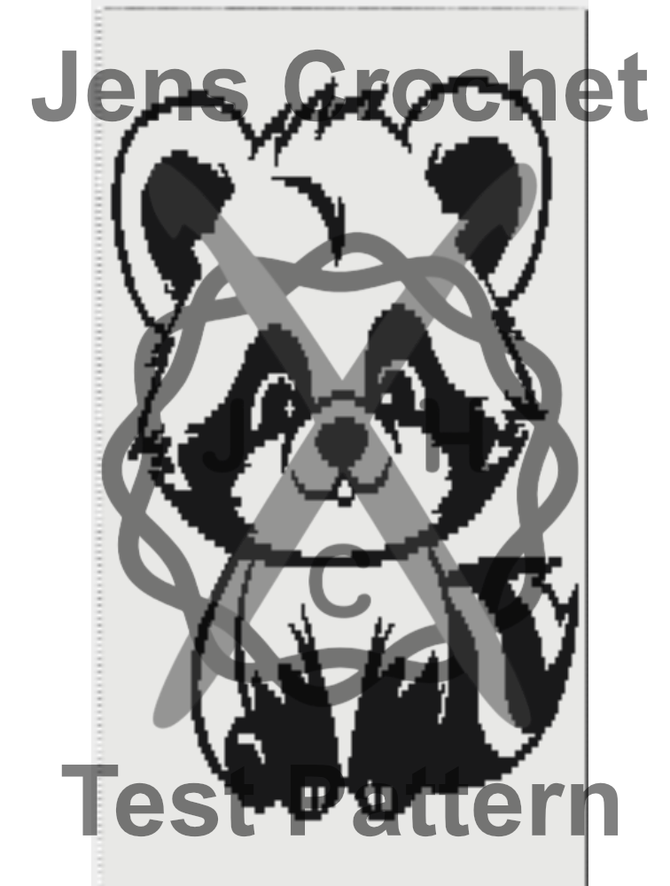 Raccoon Children’s Blanket,
Size: 146 stitches x 264 Rows