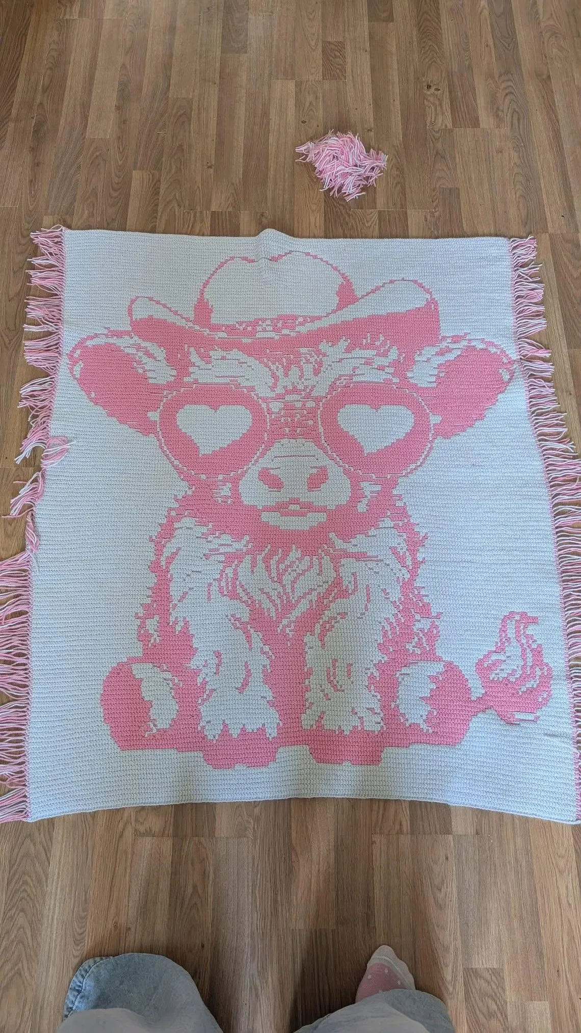 Heart Eyes Highland Cow by Georgina Kirby on Etsy