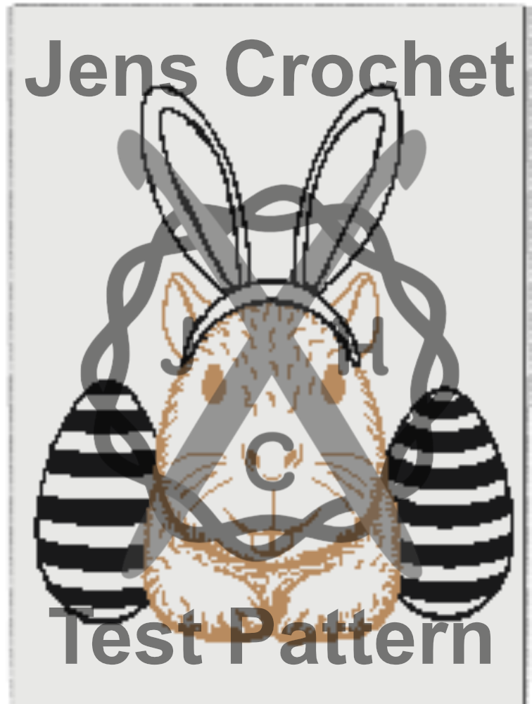 Easter Capybara Blanket,
Size: 168 stitches x 230 rows