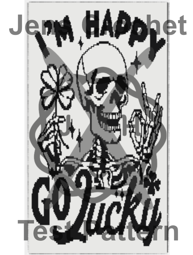 Happy Go Lucky Blanket,
Size: 172 stitches  x 310 rows