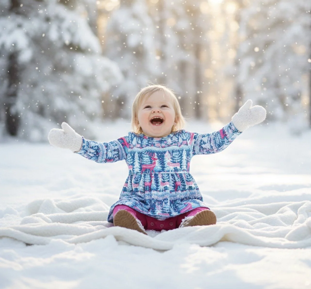 Festive Forest Baby Romper