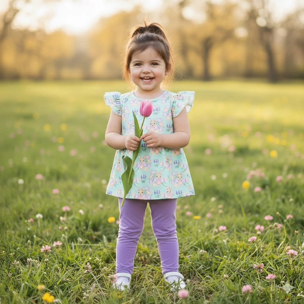 Purple Cottontail Cutie Pants Set