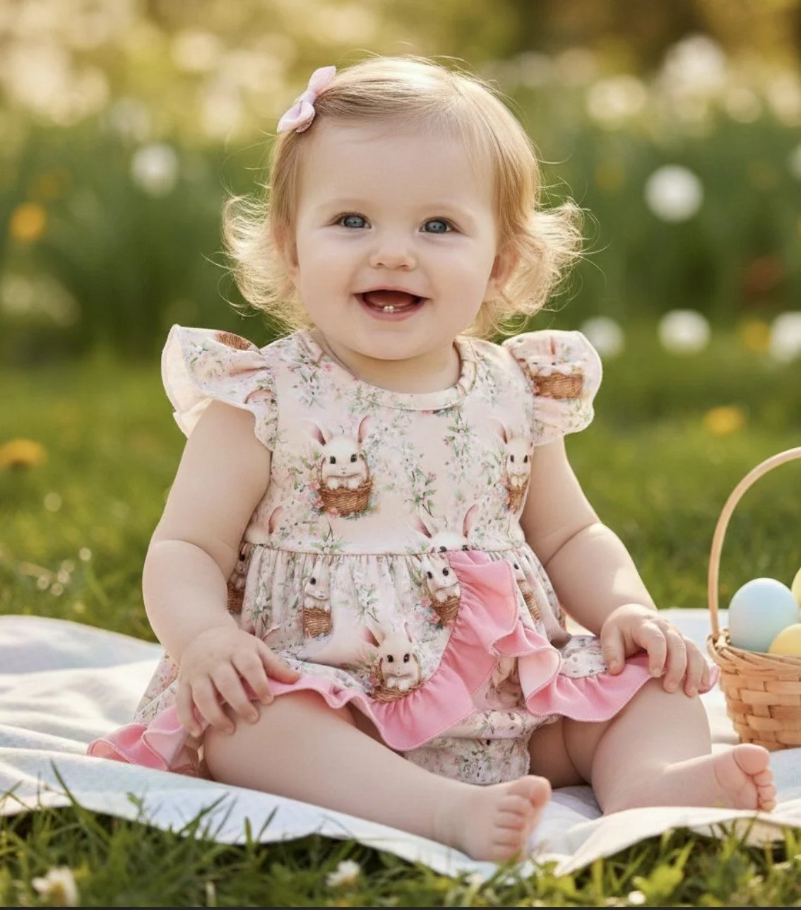 Pink Cottontail Cutie Romper
